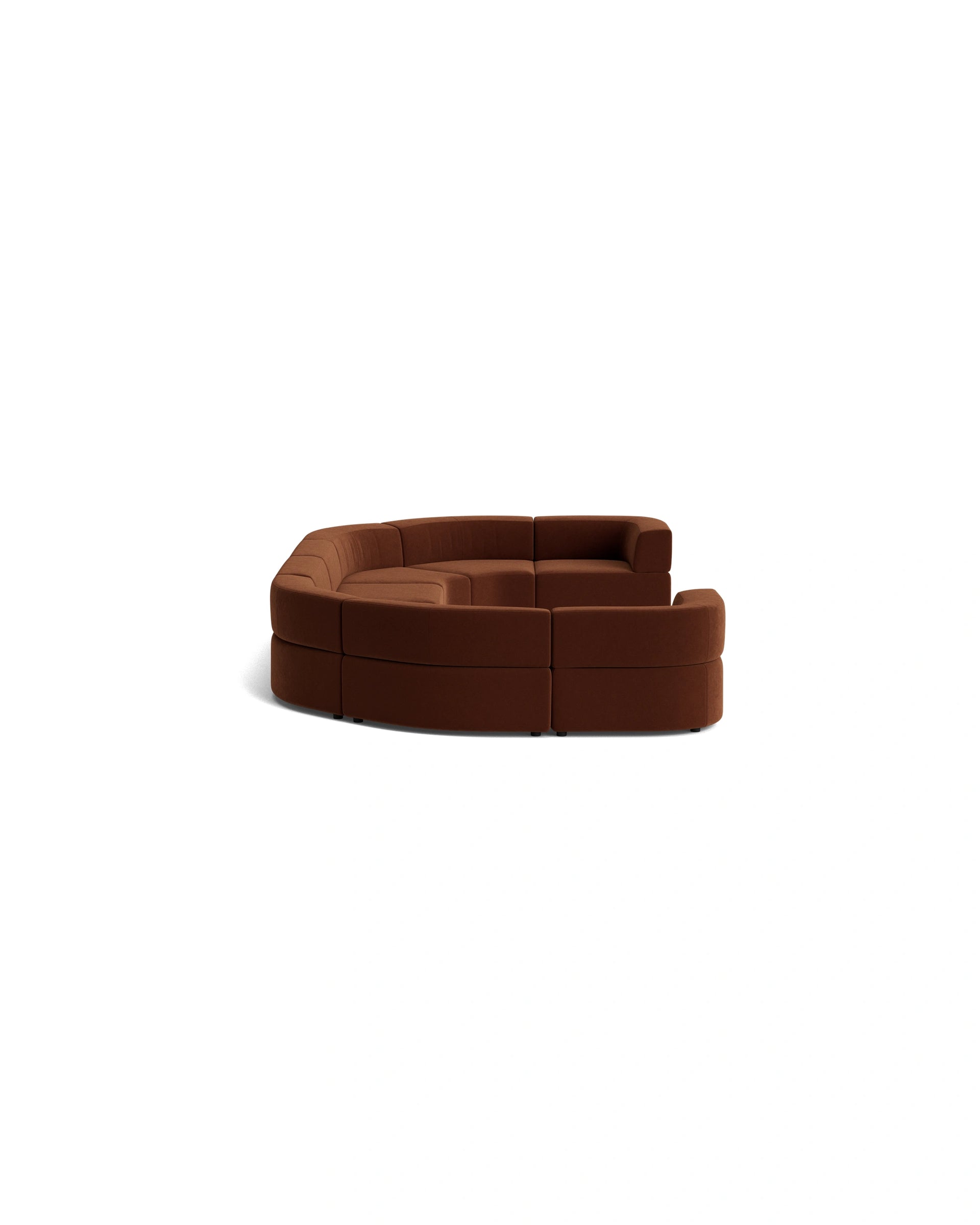 Stretch U Shape Modular Sofa - Eden Brick