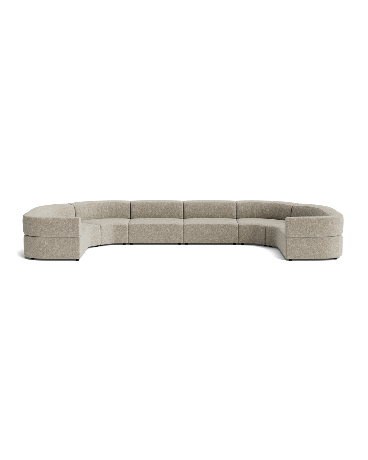 Stretch U Shape Modular Sofa - Fleck Smoke
