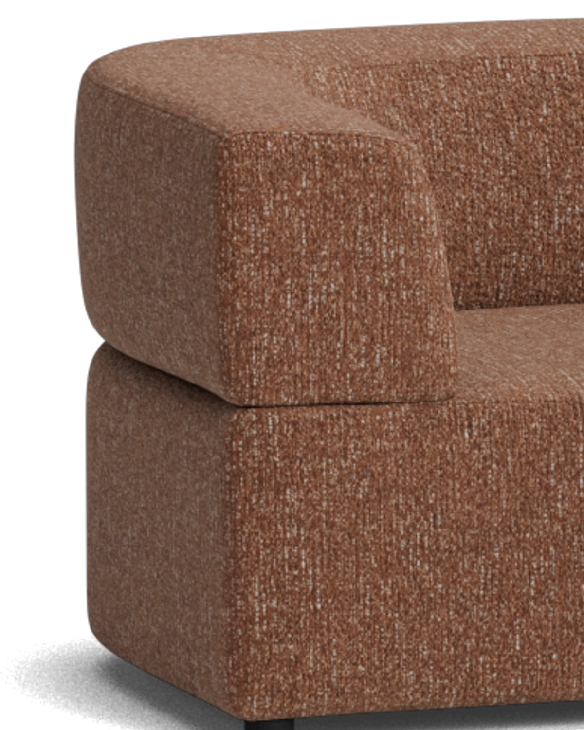 Stretch U Shape Modular Sofa - Fleck Rust