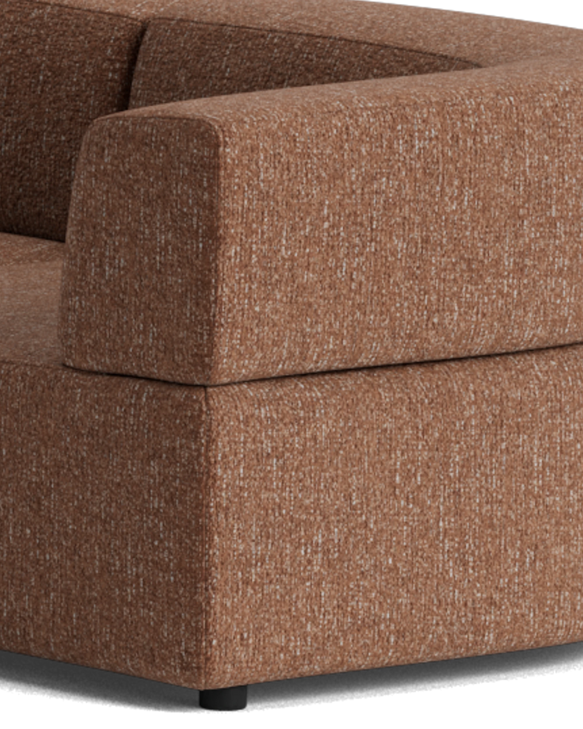 Stretch U Shape Modular Sofa - Fleck Rust