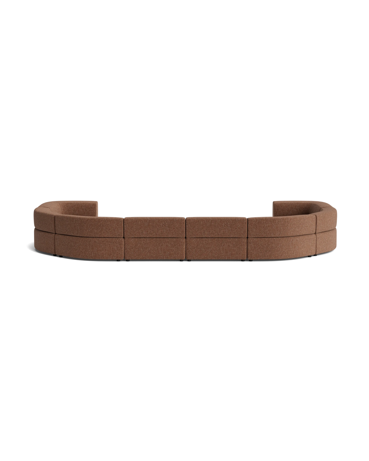 Stretch U Shape Modular Sofa - Fleck Rust