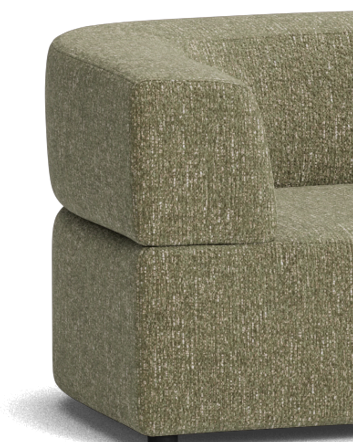 Stretch U Shape Modular Sofa - Fleck Olive