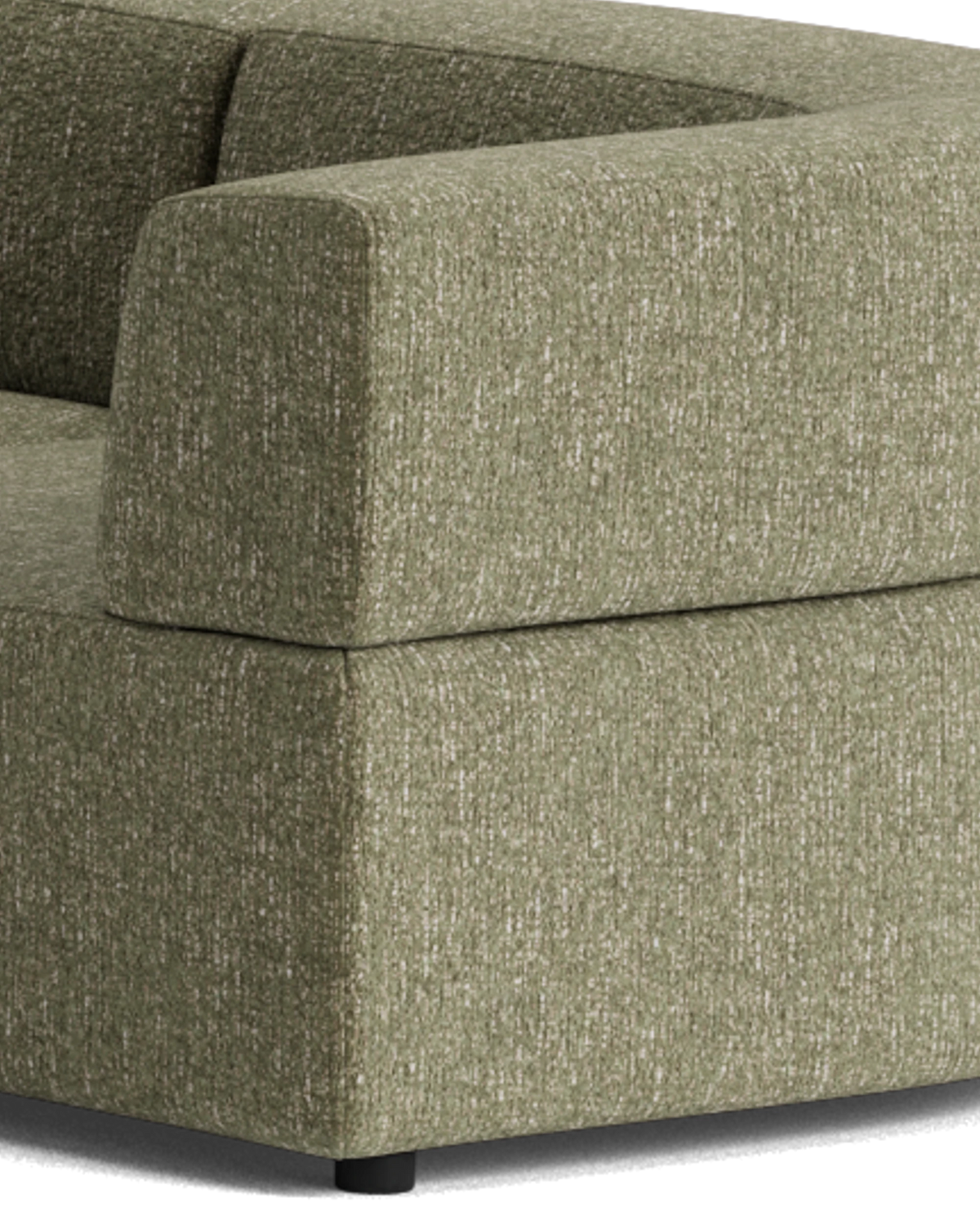 Stretch U Shape Modular Sofa - Fleck Olive