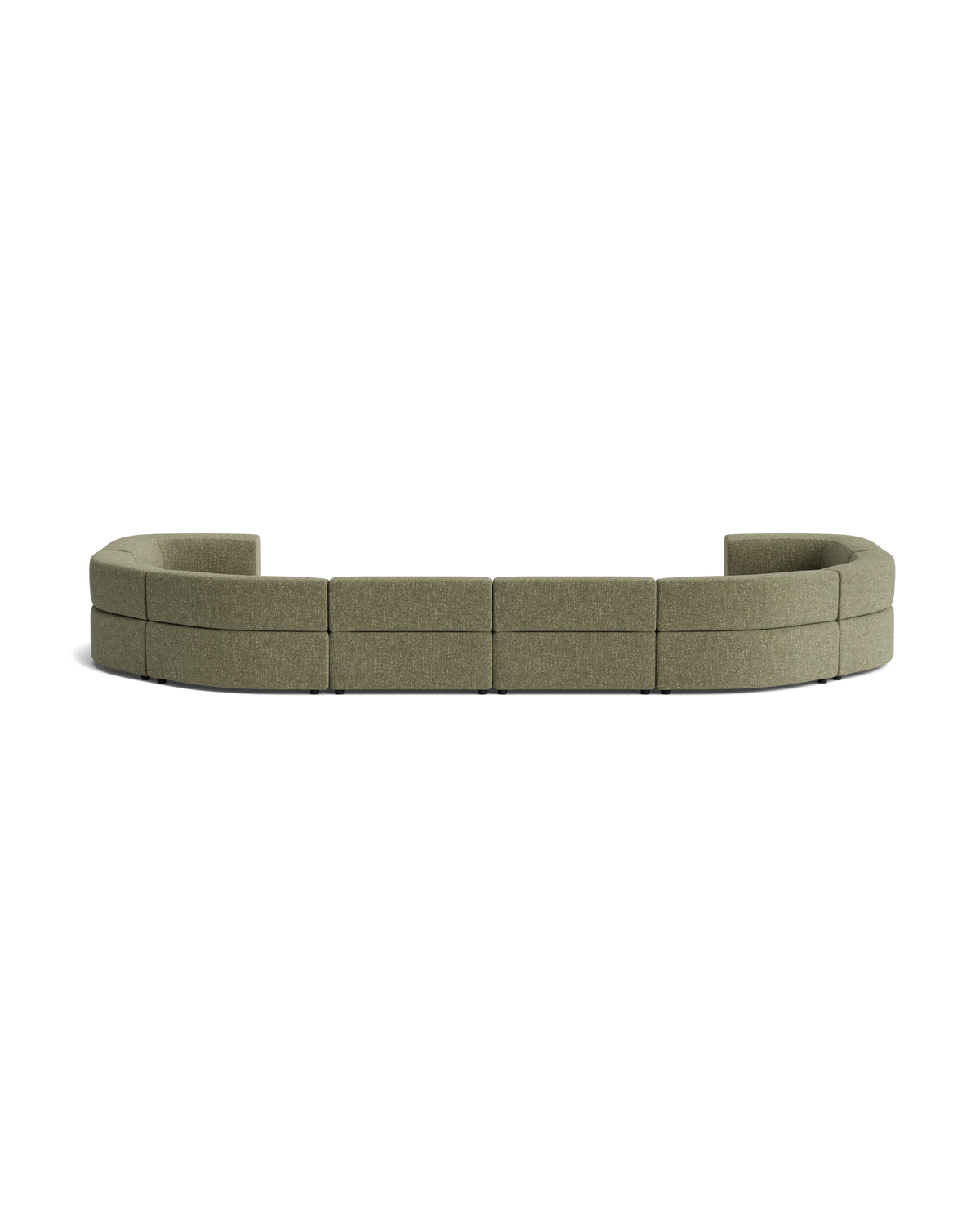 Stretch U Shape Modular Sofa - Fleck Olive