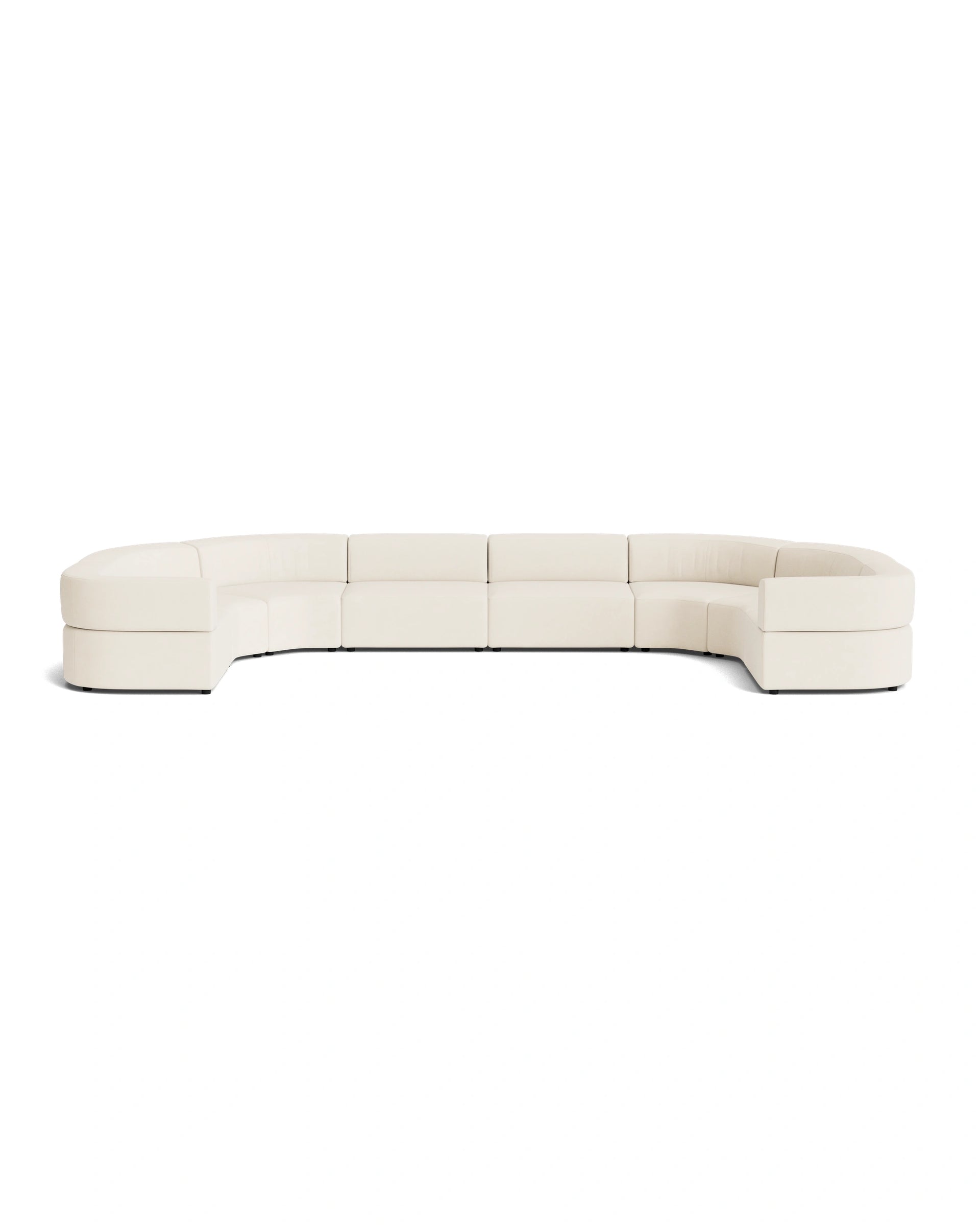 Stretch U Shape Modular Sofa - Fossil Vanilla