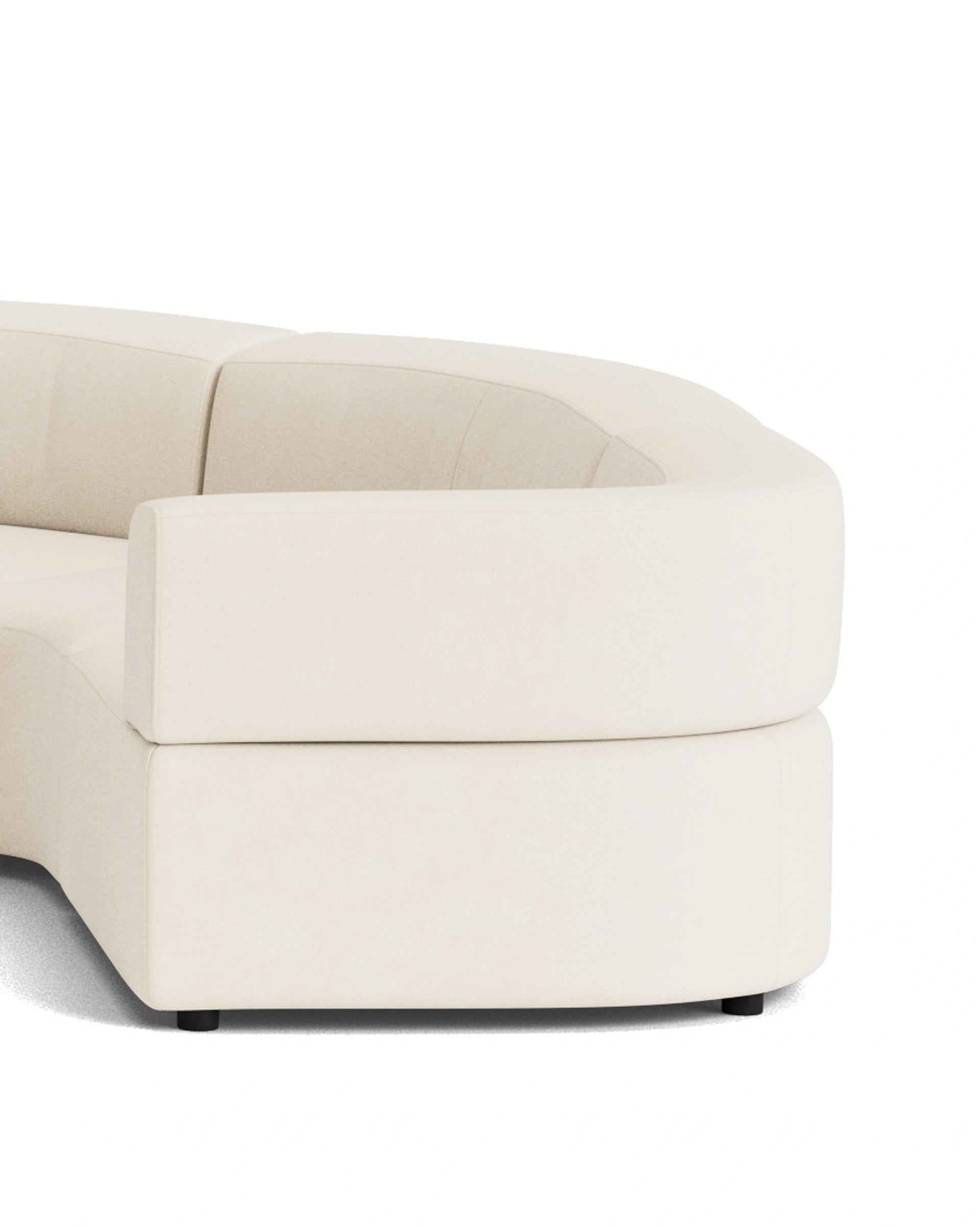 Stretch U Shape Modular Sofa - Fossil Vanilla