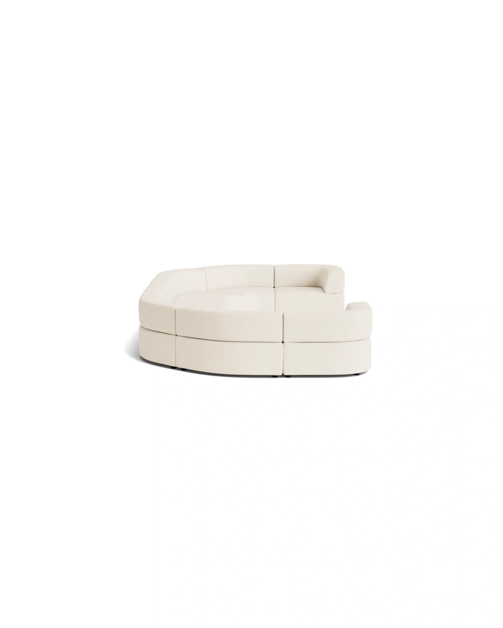 Stretch U Shape Modular Sofa - Fossil Vanilla