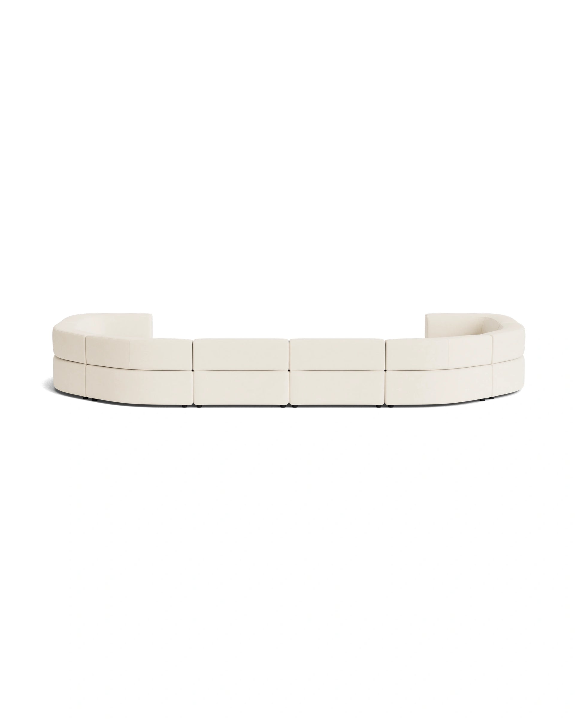 Stretch U Shape Modular Sofa - Fossil Vanilla