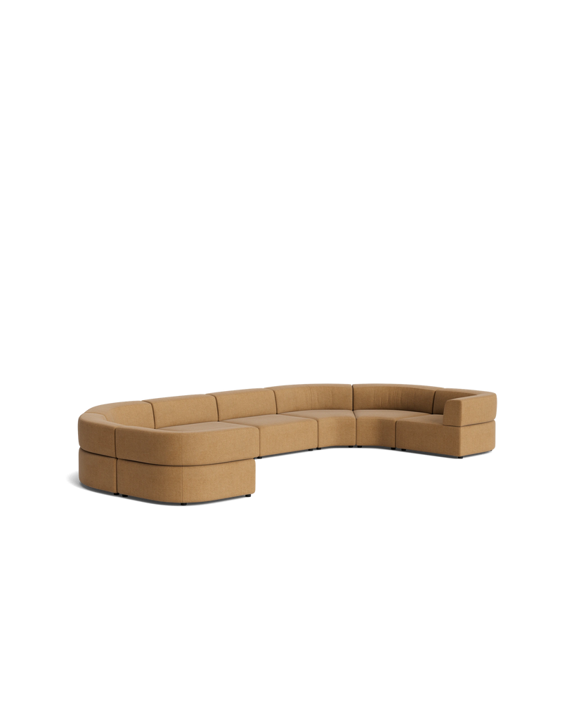 Stretch U Shape Modular Sofa - Fossil Fawn