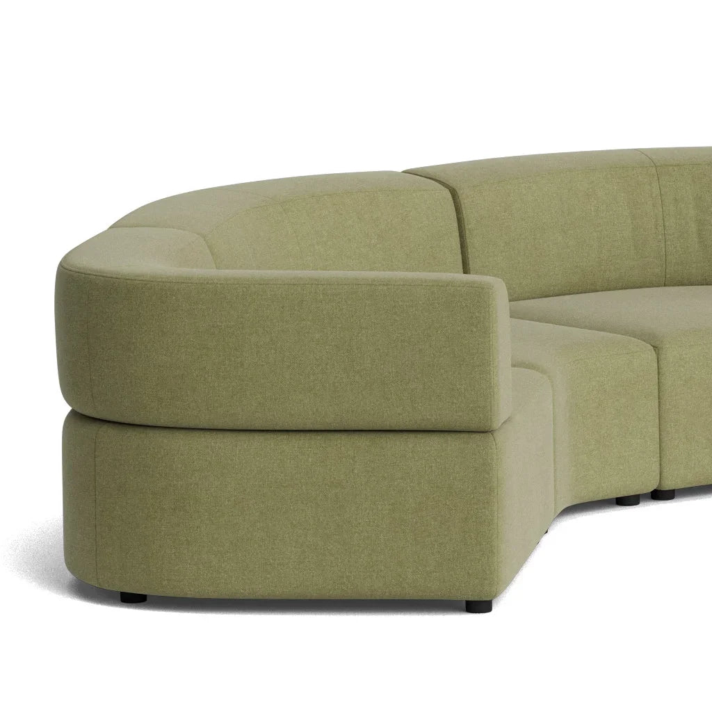 Stretch U Shape Modular Sofa - Fossil Eucalyptus