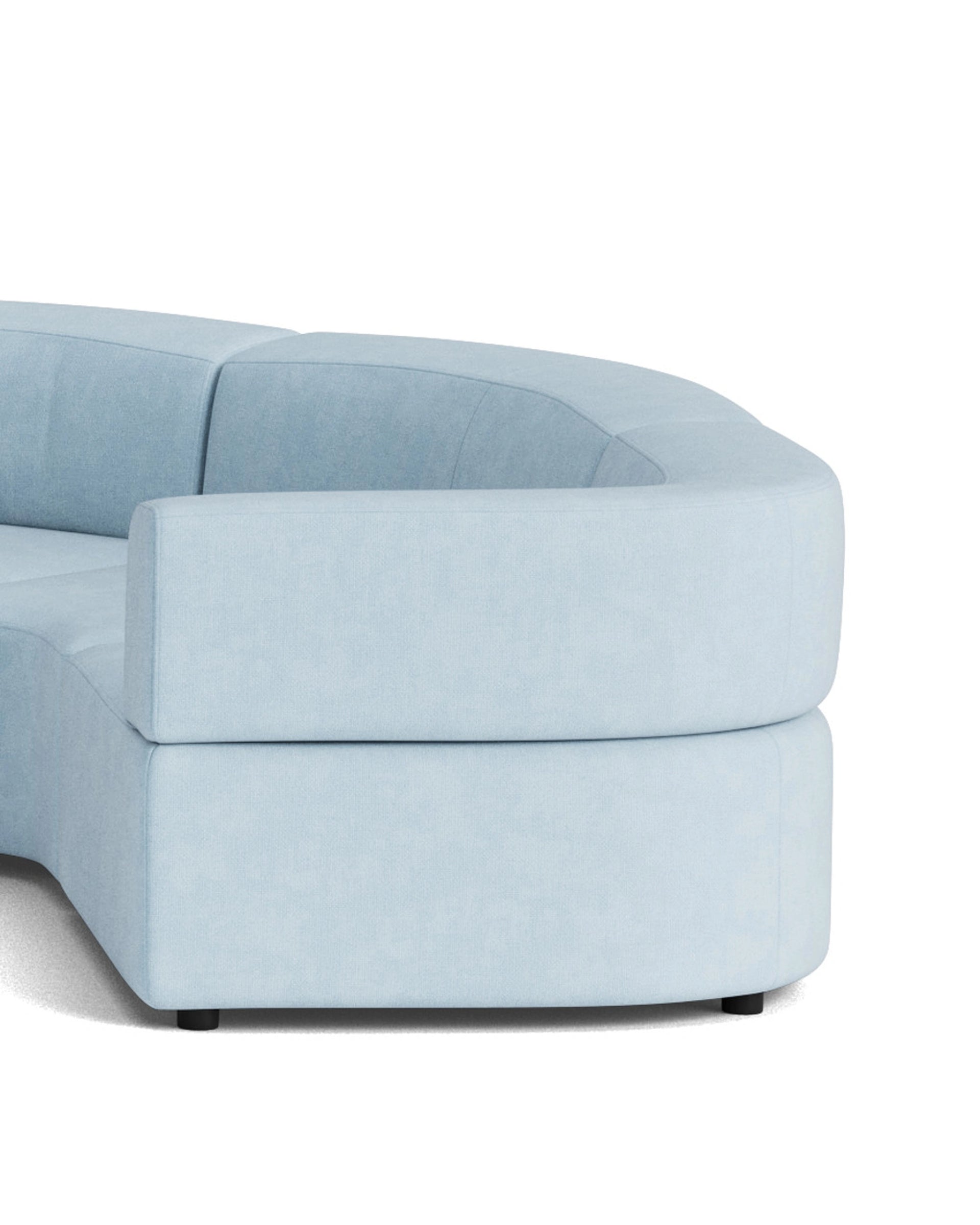 Stretch U Shape Modular Sofa - Fossil Powder Blue