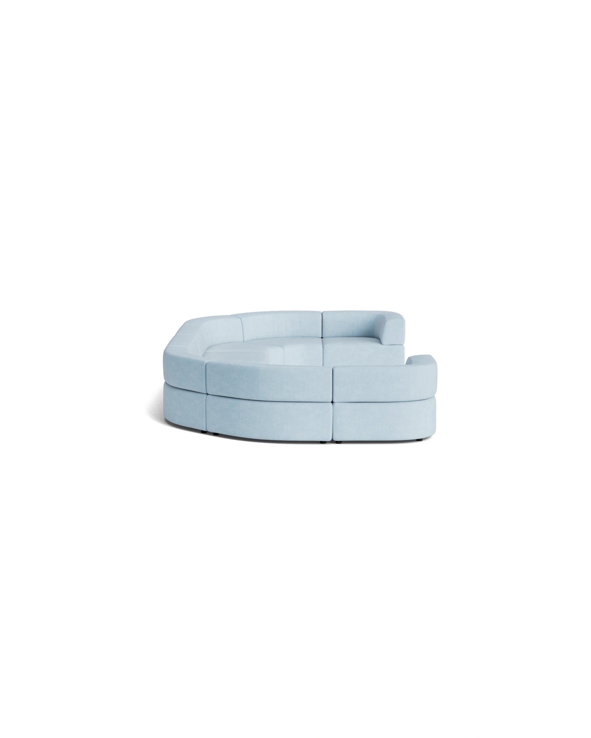Stretch U Shape Modular Sofa - Fossil Powder Blue