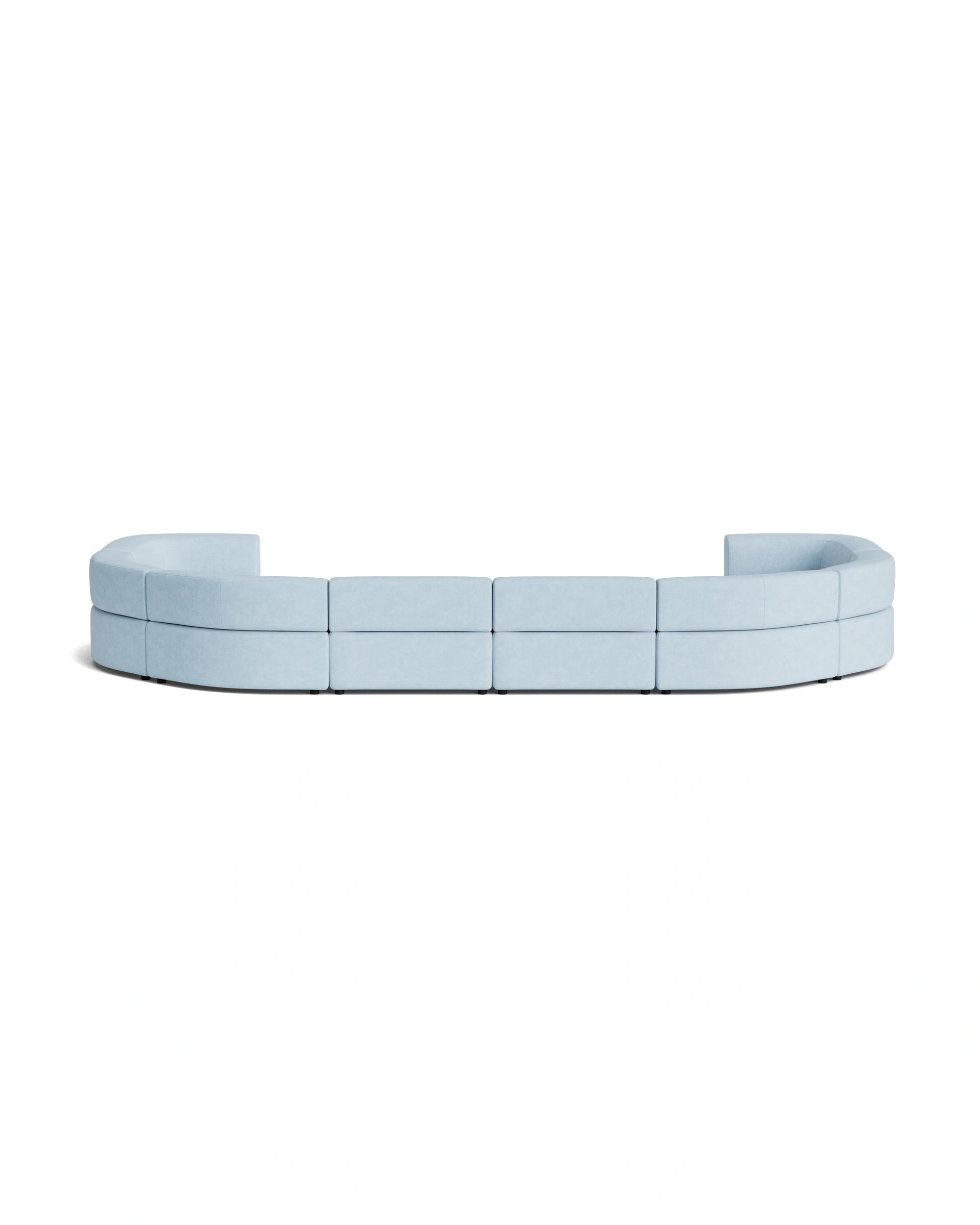 Stretch U Shape Modular Sofa - Fossil Powder Blue