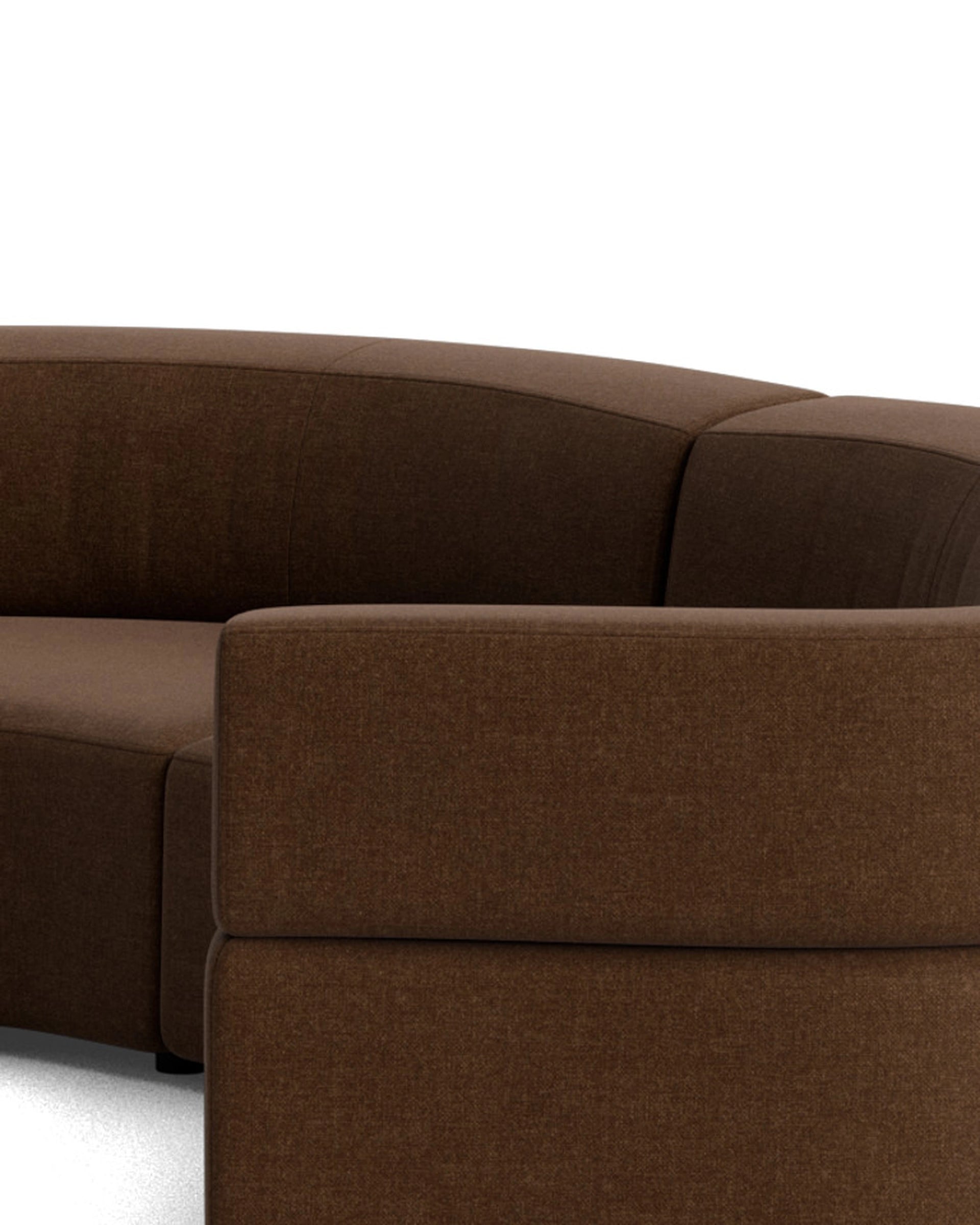Stretch U Shape Modular Sofa - Fossil Chocolate