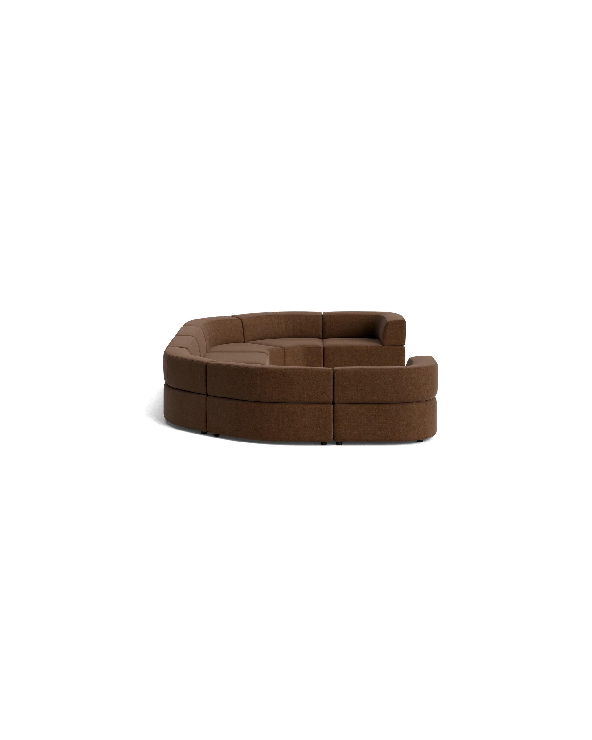 Stretch U Shape Modular Sofa - Fossil Chocolate