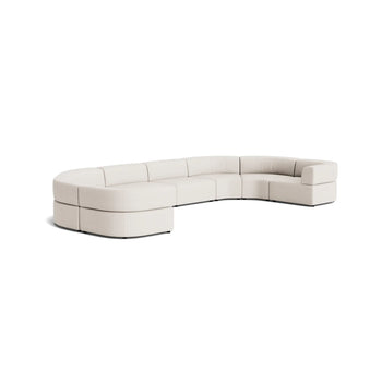 Stretch U Shape Modular Sofa - Silex Off White