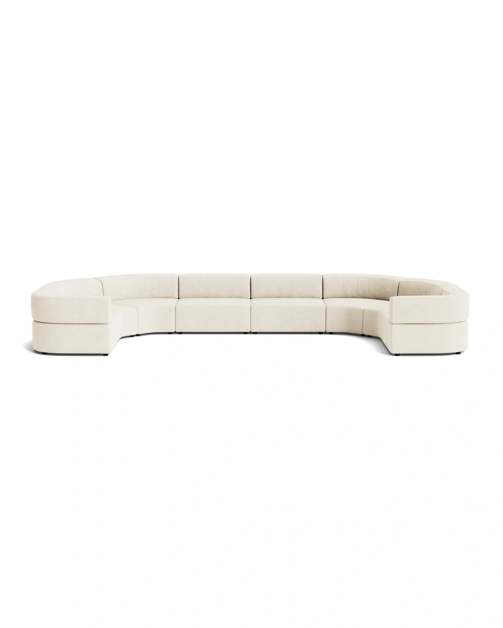 Stretch U Shape Modular Sofa - Corduroy Off White