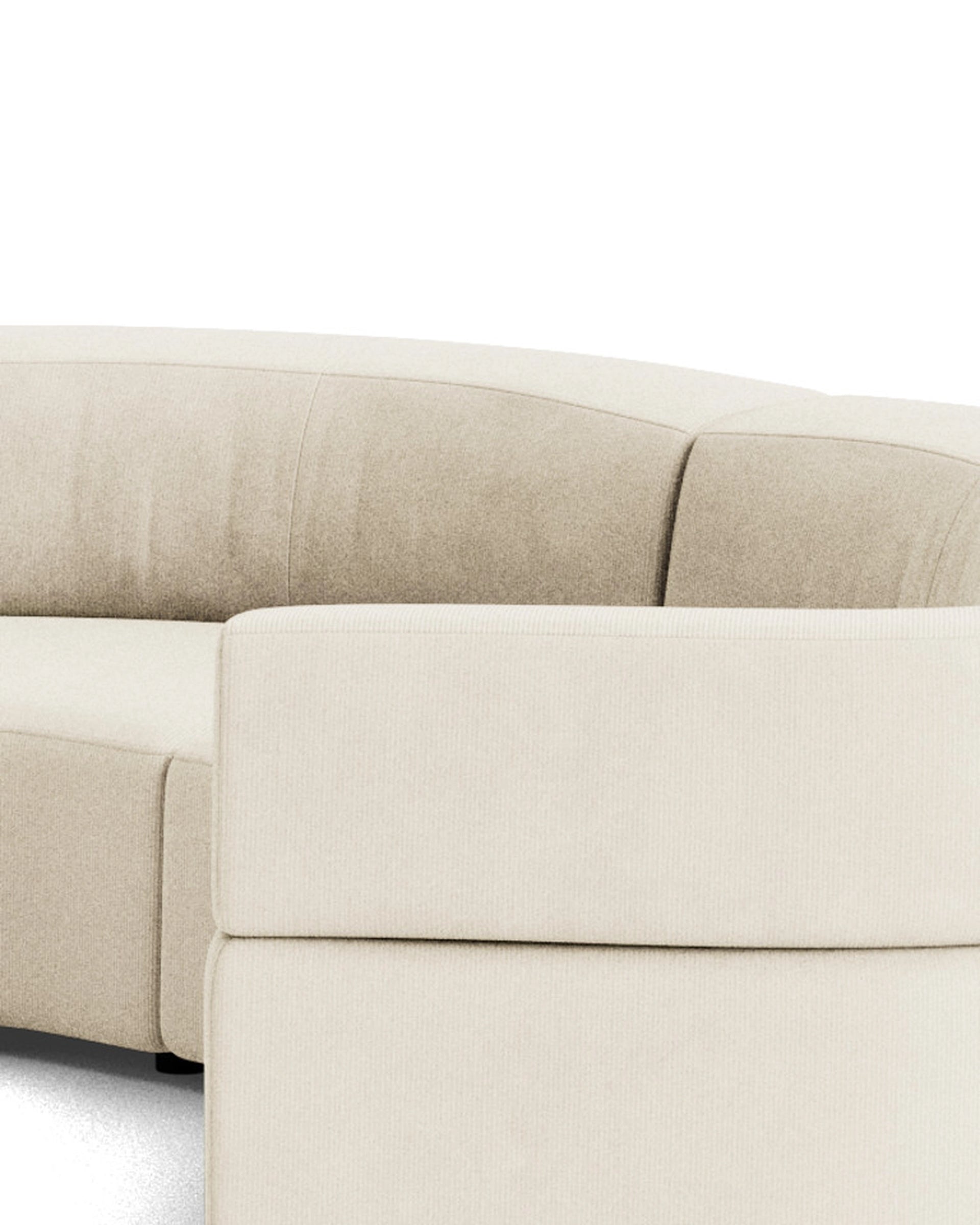 Stretch U Shape Modular Sofa - Corduroy Off White