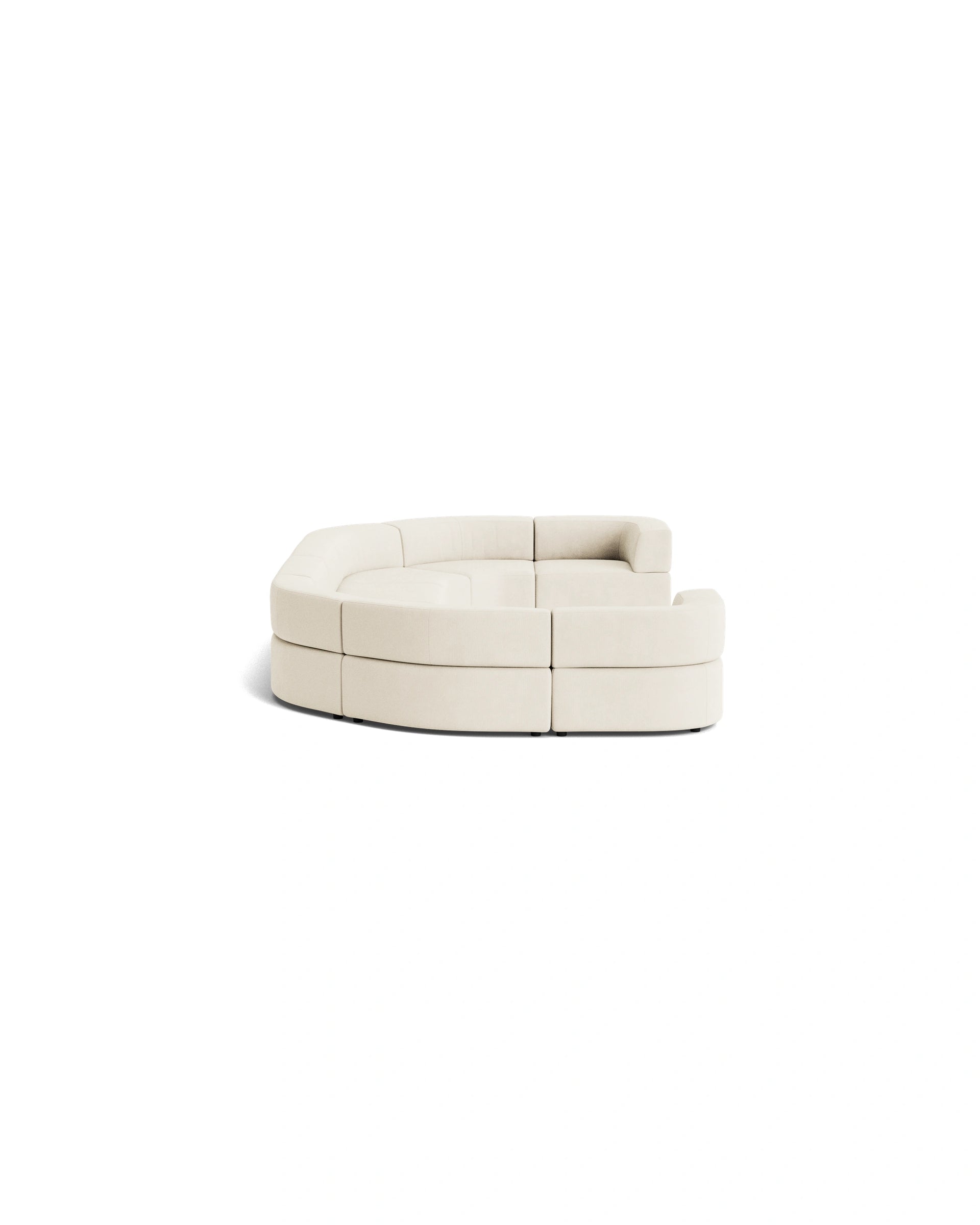 Stretch U Shape Modular Sofa - Corduroy Off White