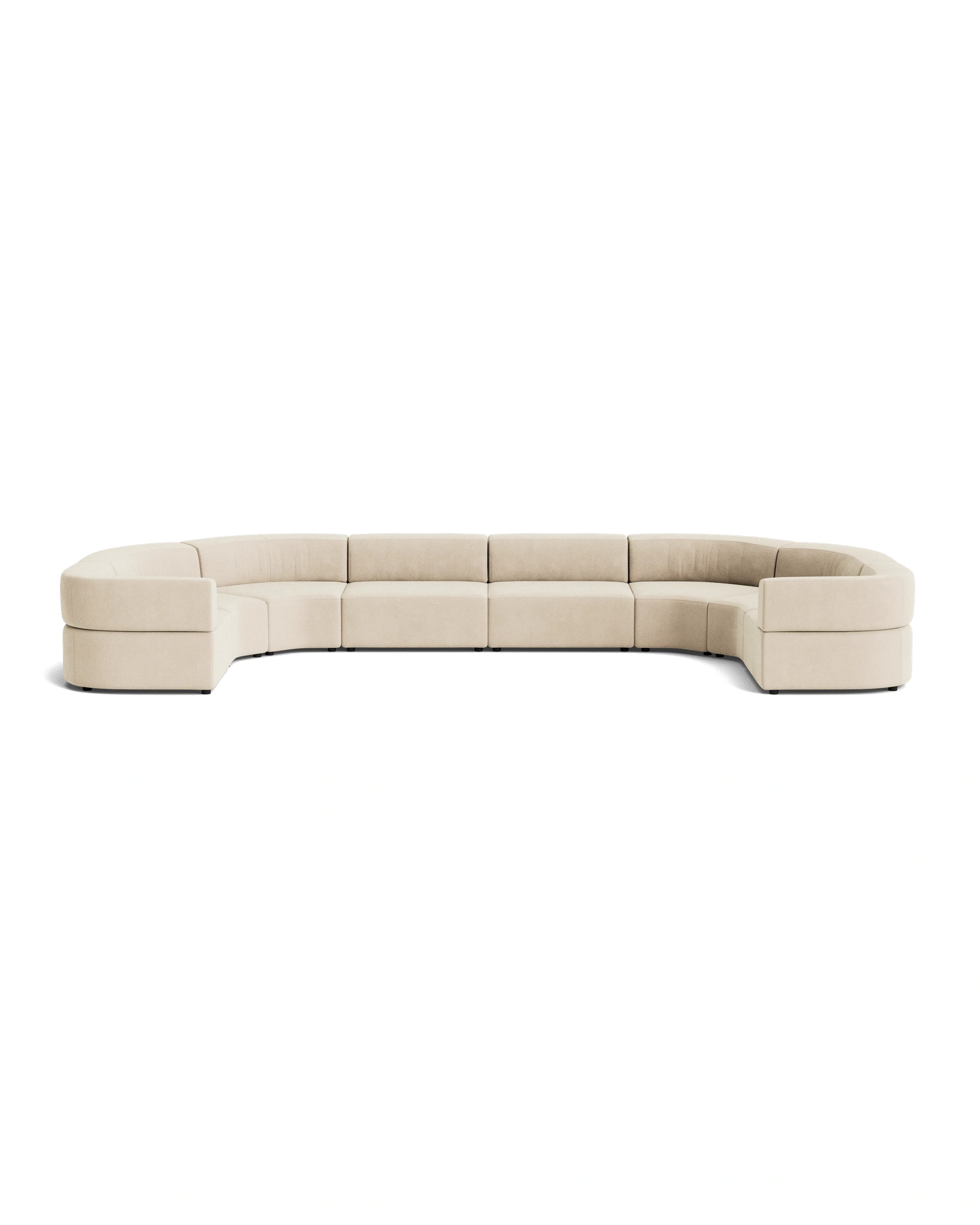 Stretch U Shape Modular Sofa - Corduroy Mist