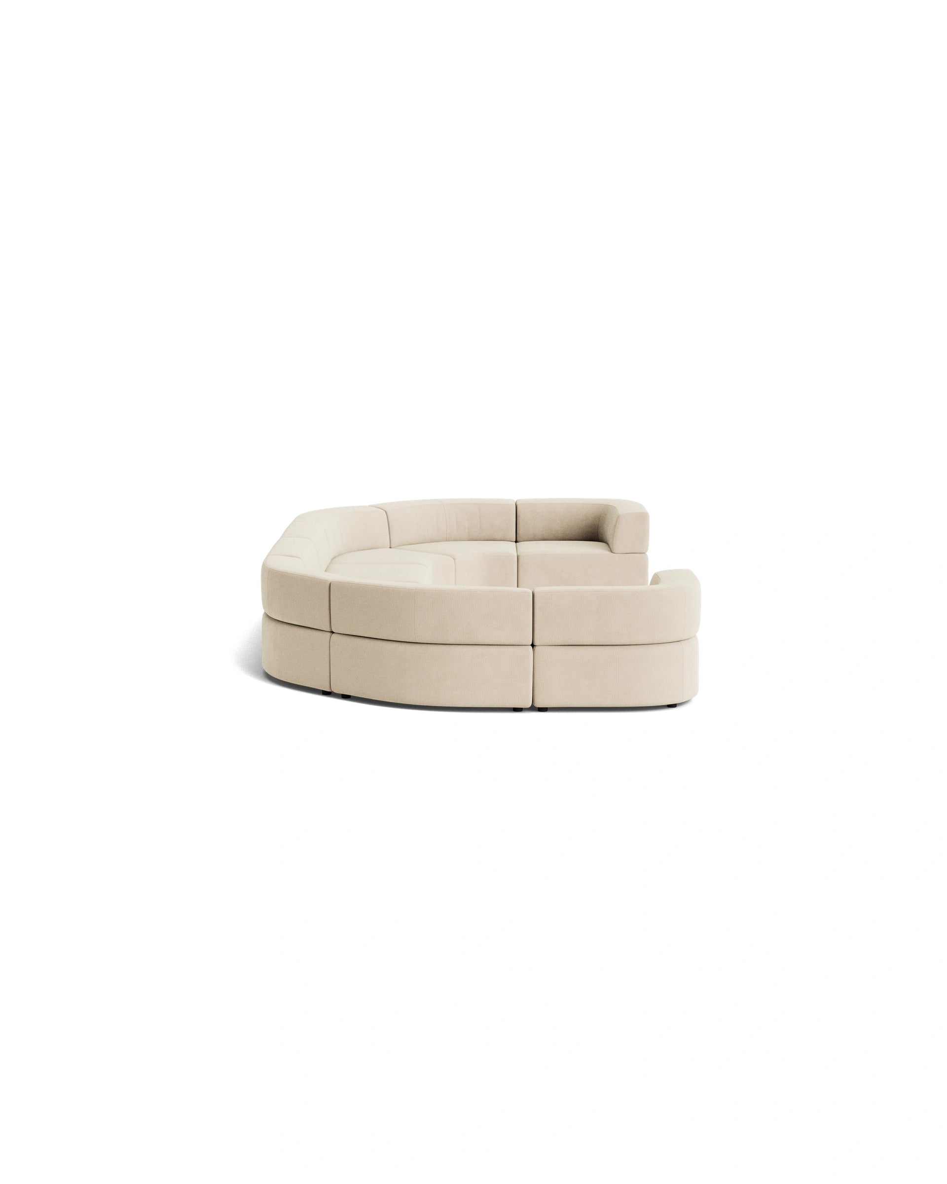 Stretch U Shape Modular Sofa - Corduroy Mist