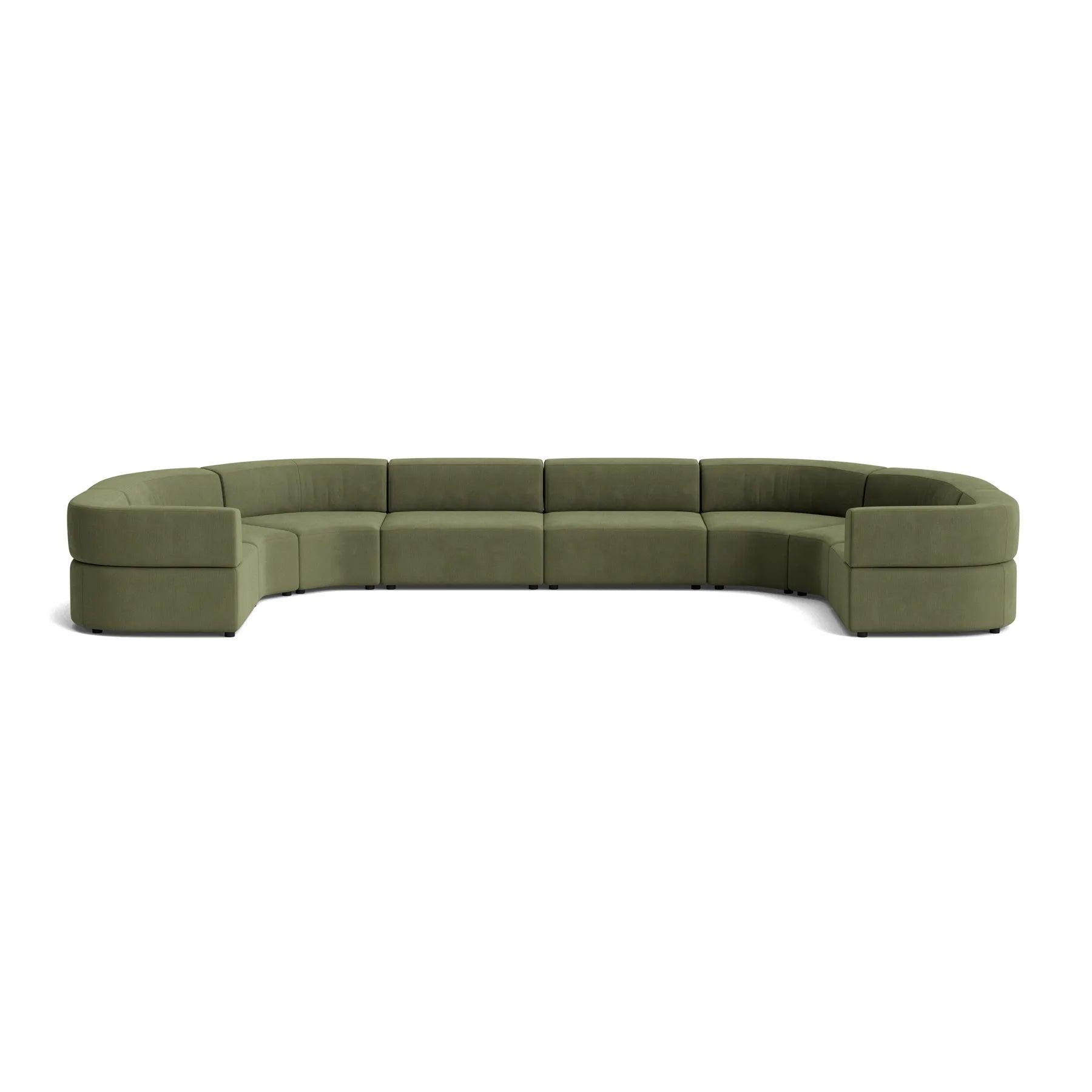 Stretch U Shape Modular Sofa - Corduroy Forest