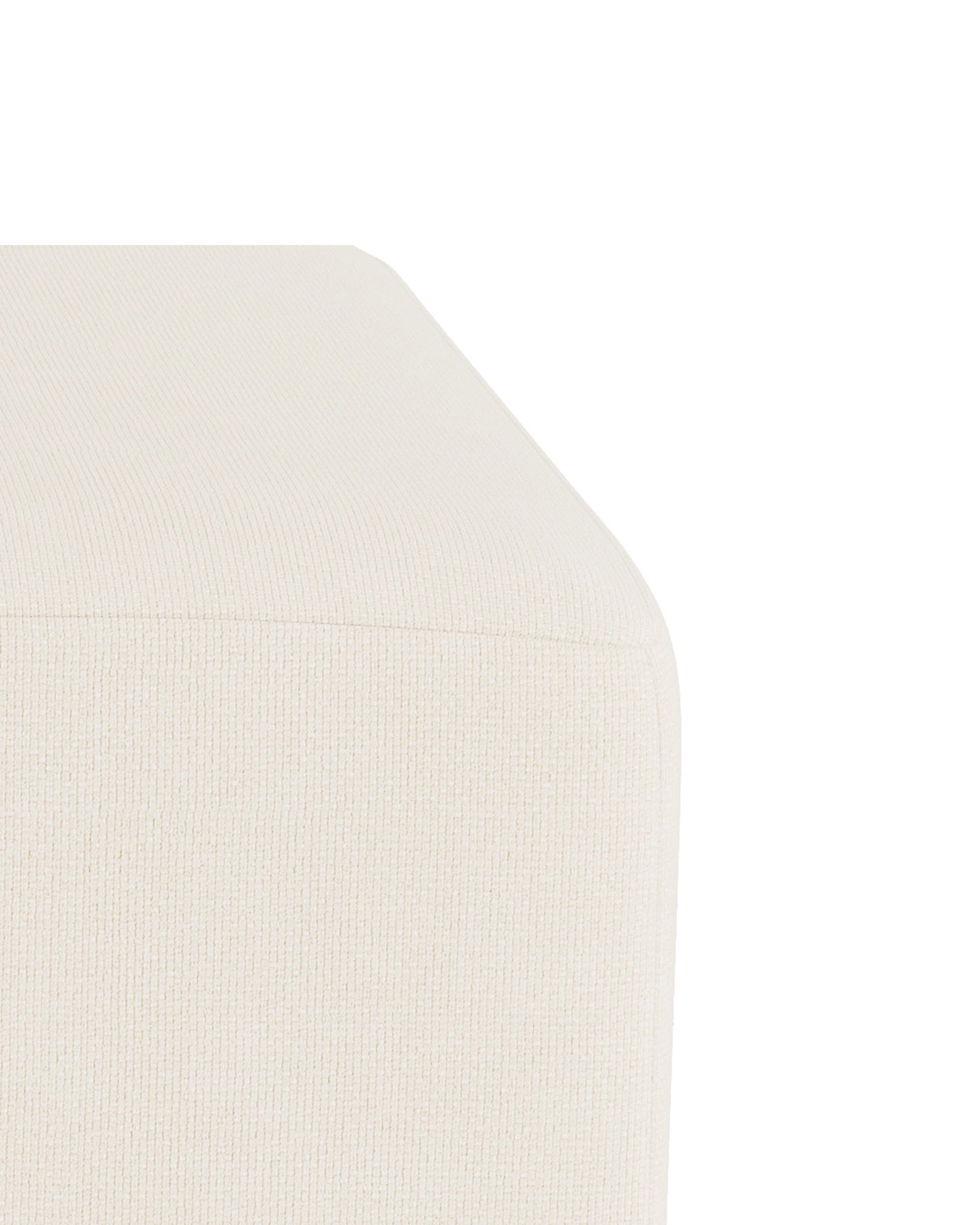 Stretch Ottoman - Fossil Vanilla