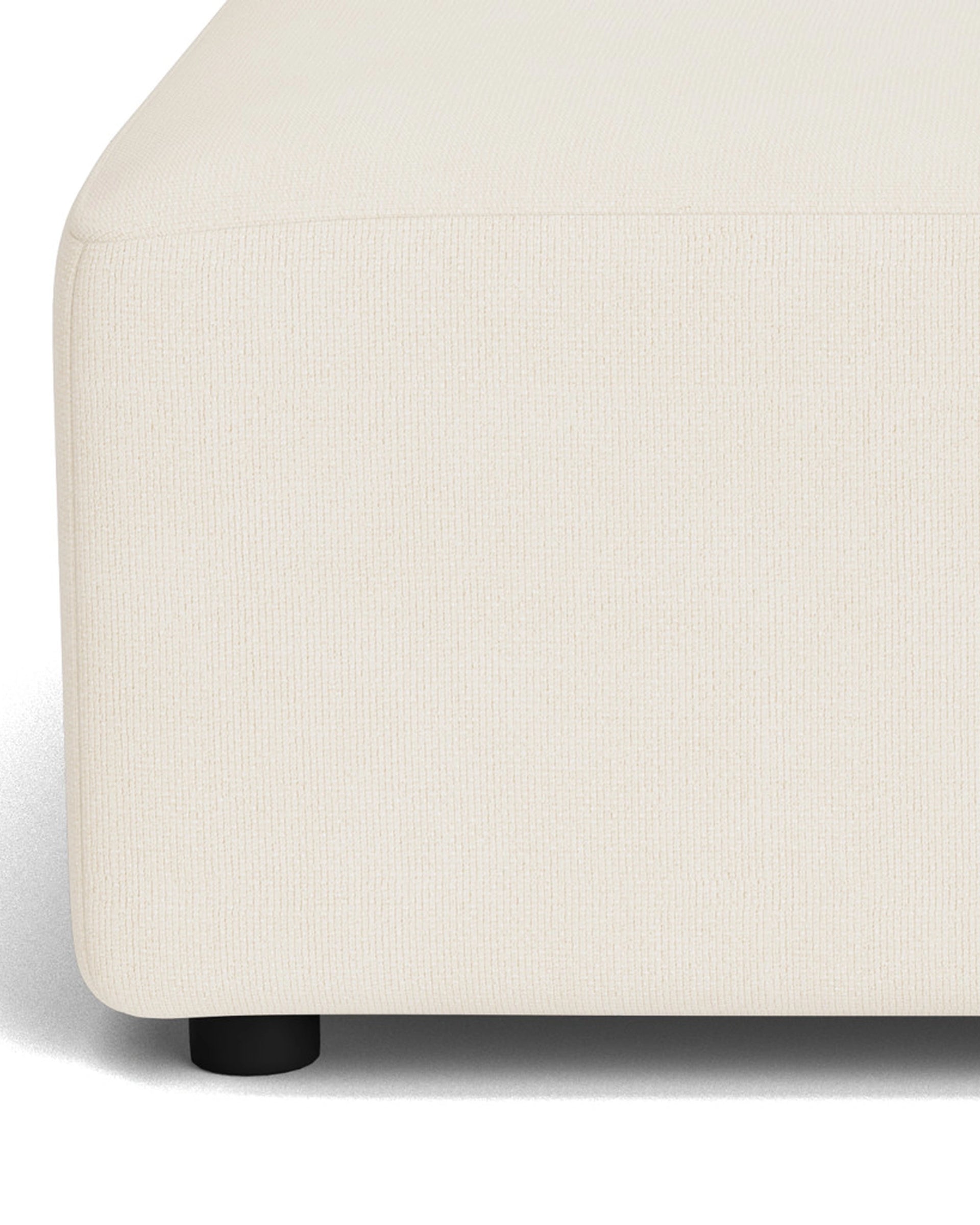 Stretch Ottoman - Fossil Vanilla