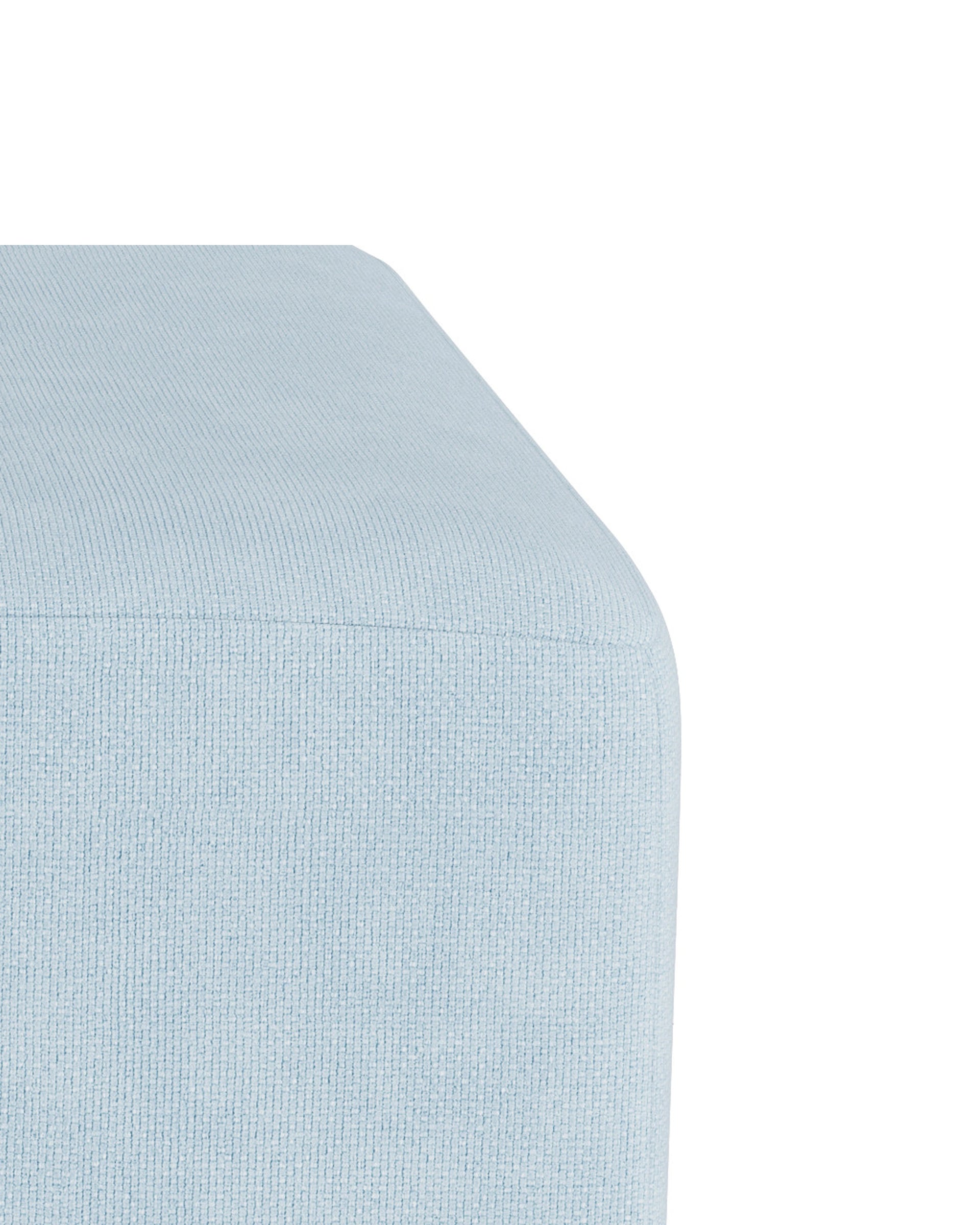 Stretch Ottoman - Fossil Powder Blue