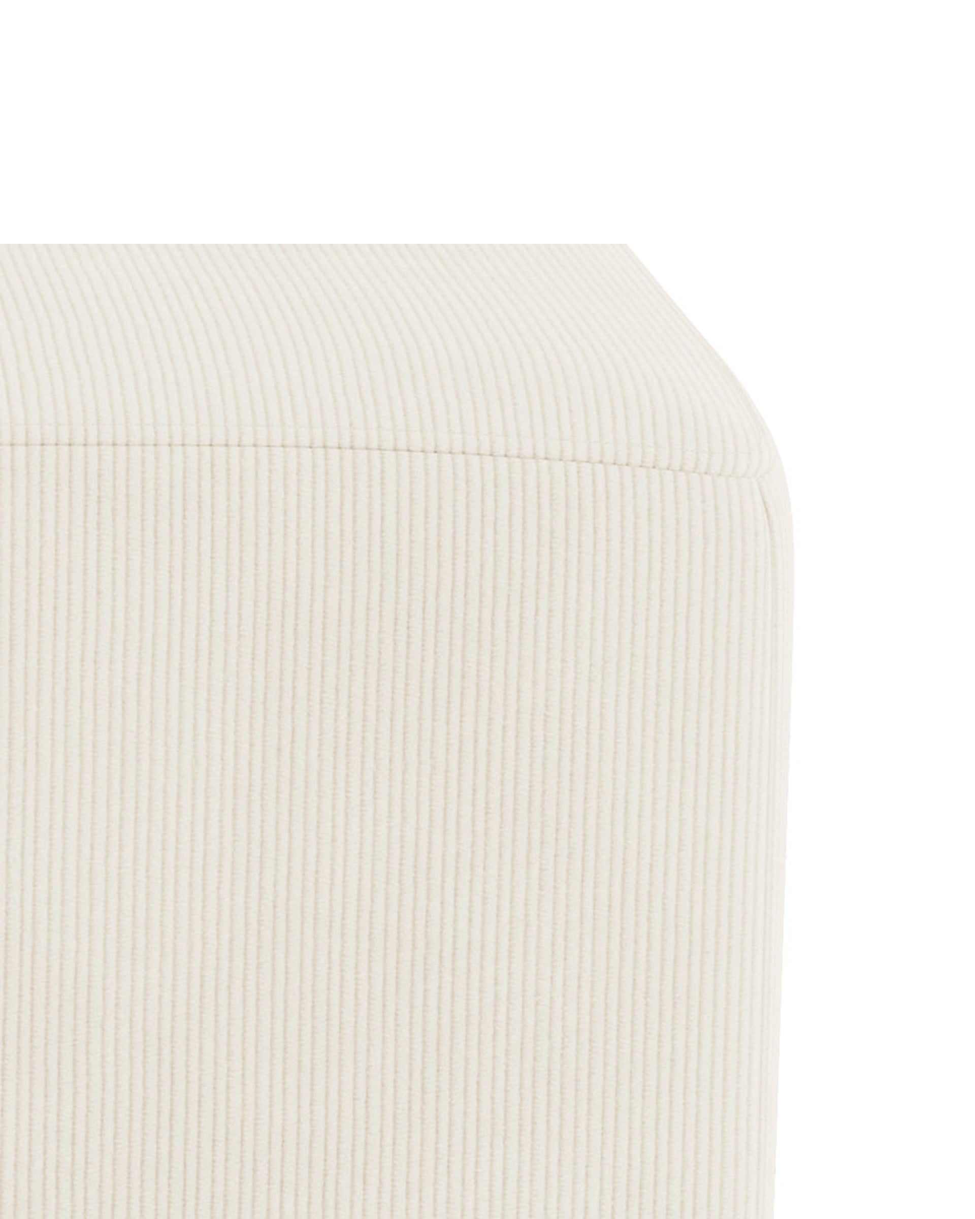 Stretch Ottoman - Corduroy Off White