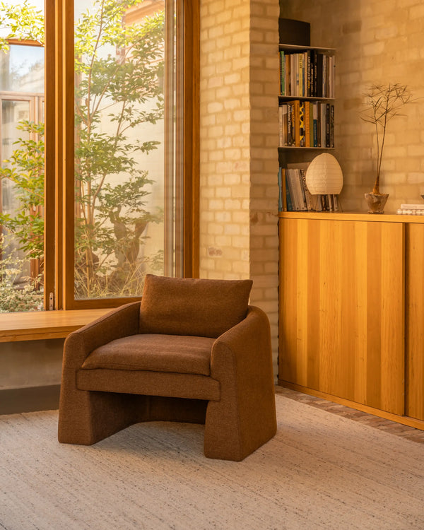 Crest Armchair - Fossil Chocolate