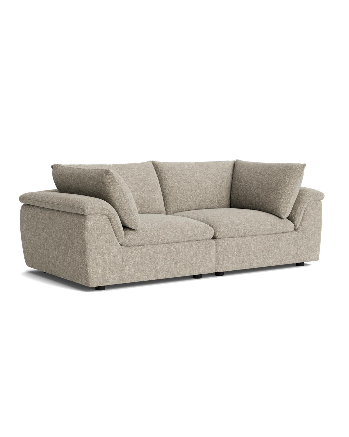 Melt 3 Seater Sofa - Fleck Smoke