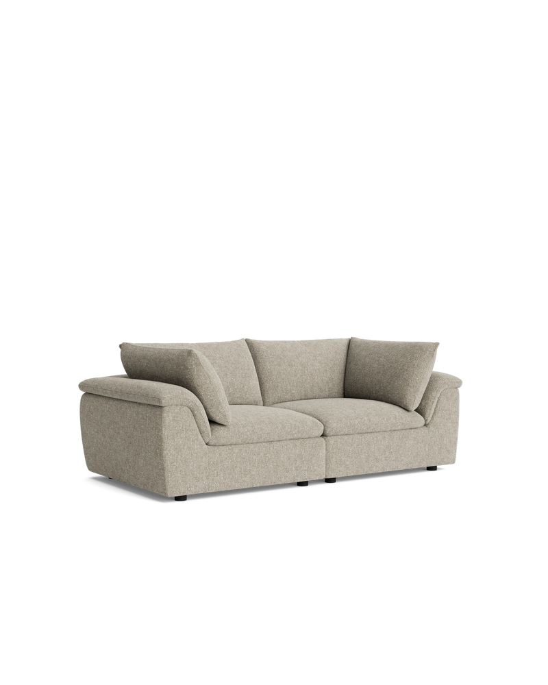 Melt 3 Seater Sofa - Fleck Smoke
