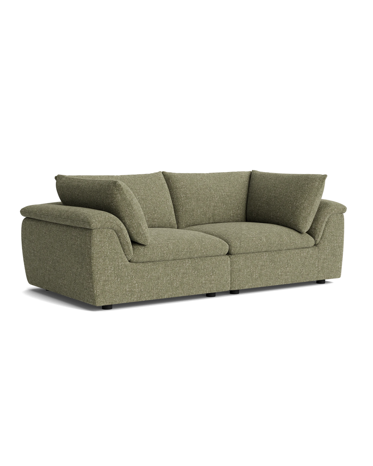 Melt 3 Seater Sofa - Fleck Olive