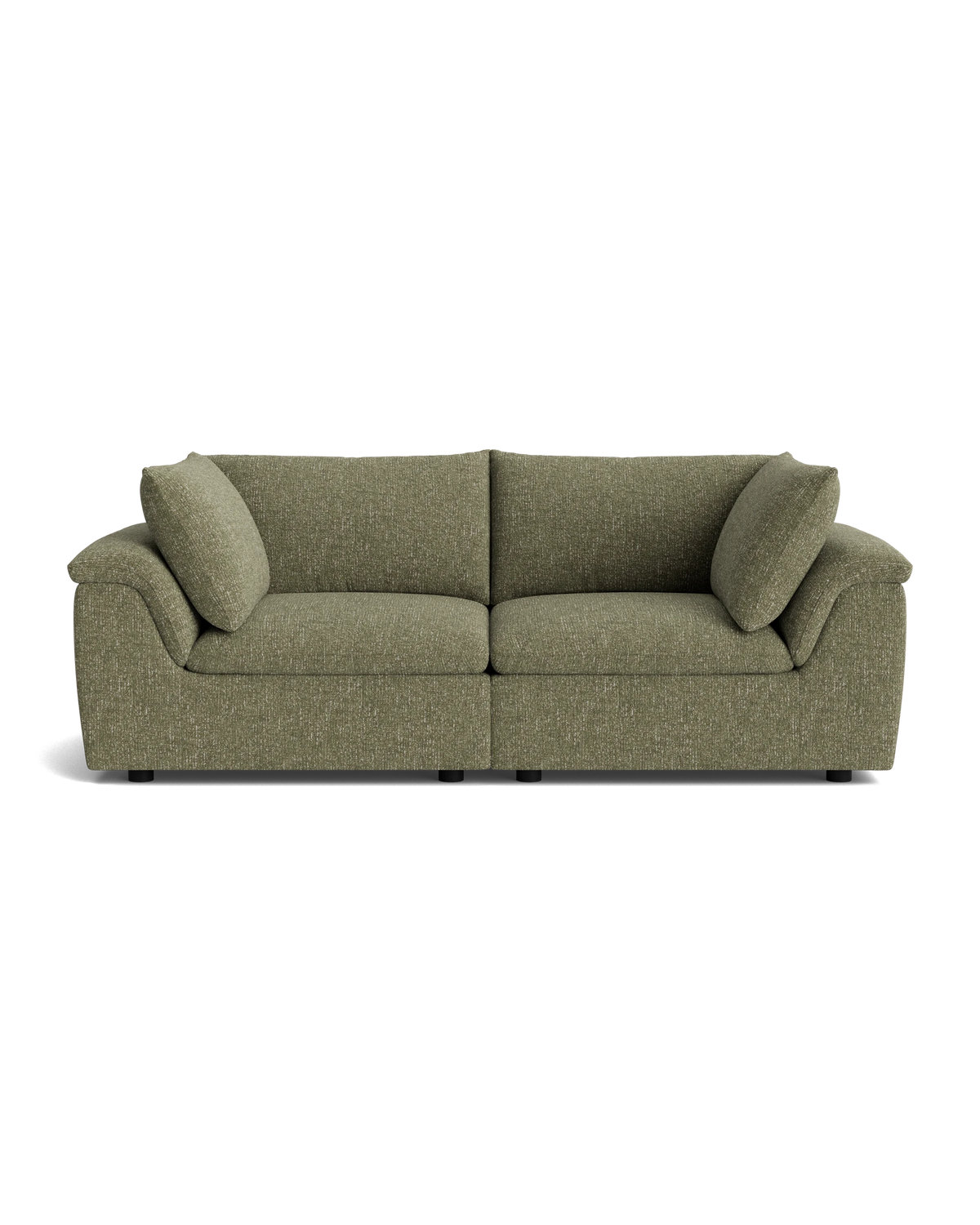Melt 3 Seater Sofa - Fleck Olive