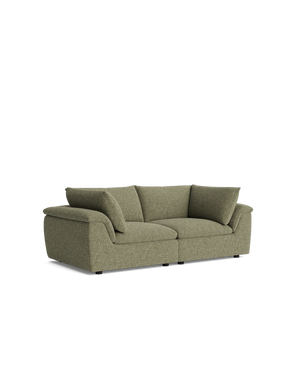 Melt 3 Seater Sofa - Fleck Olive