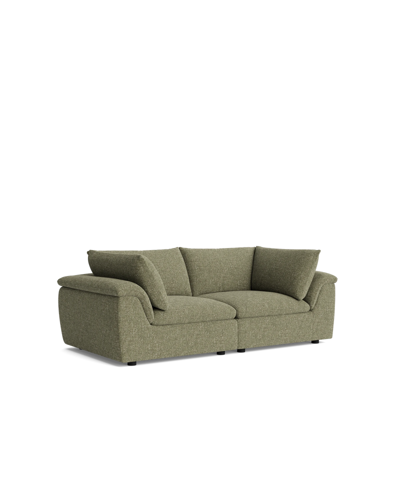 Melt 3 Seater Sofa - Fleck Olive