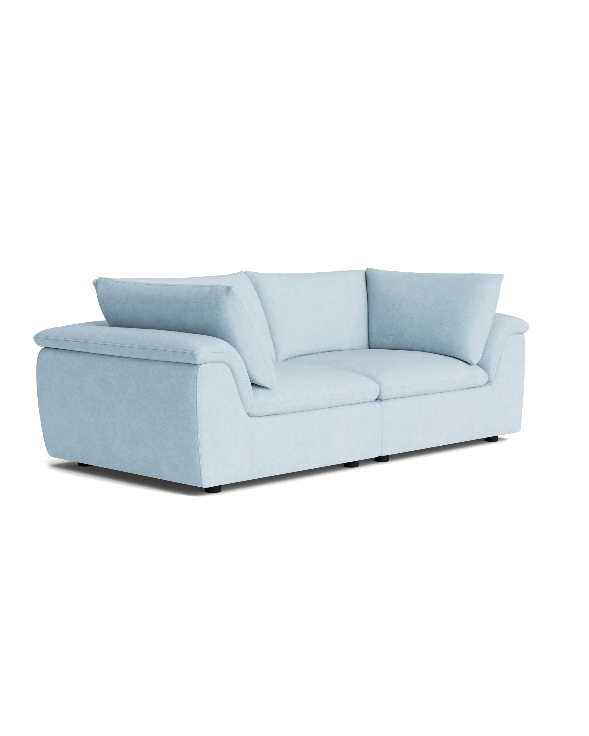 Melt 3 Seater Sofa - Fossil Powder Blue