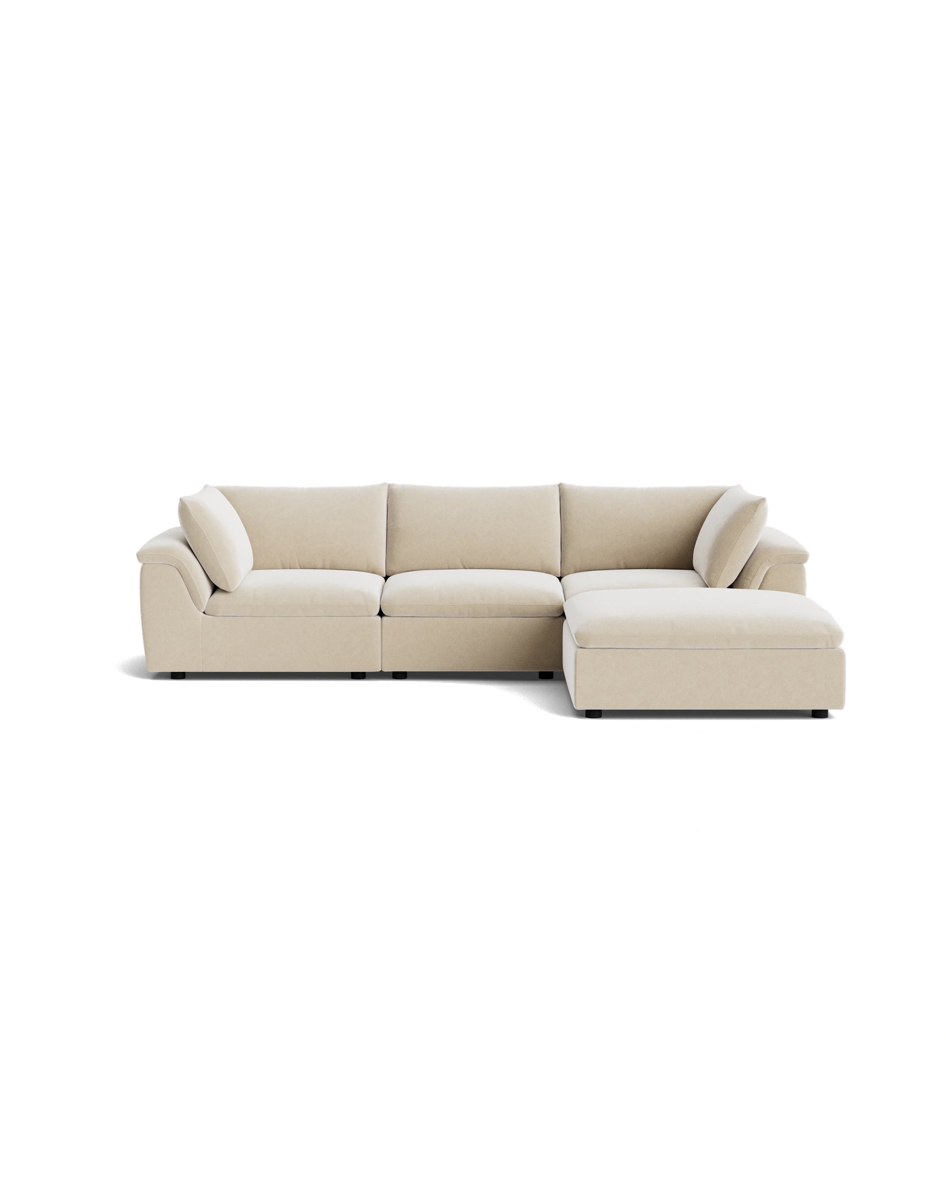 Melt 4 Seater Chaise Sofa - Eden Ecru