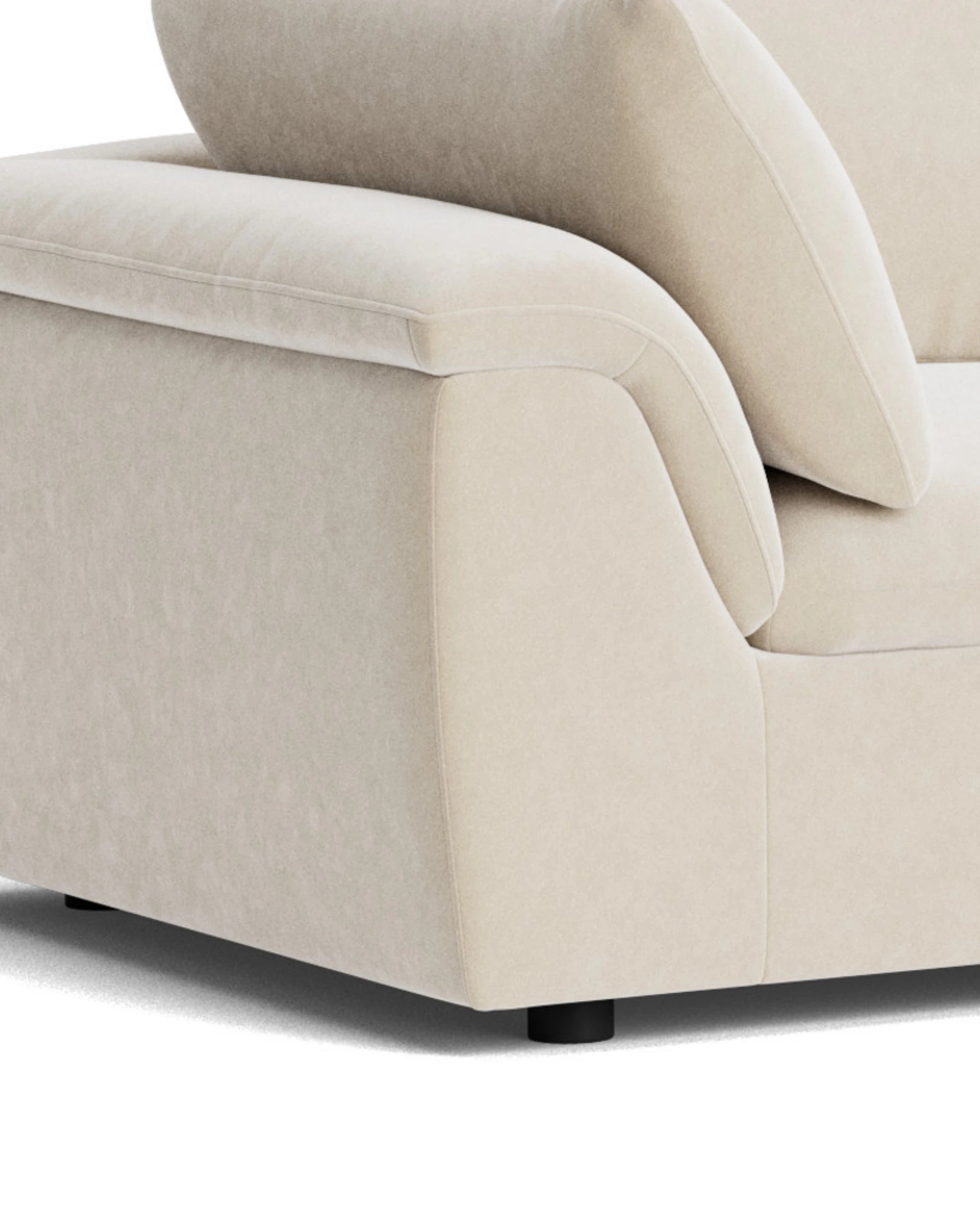 Melt 4 Seater Chaise Sofa - Eden Ecru