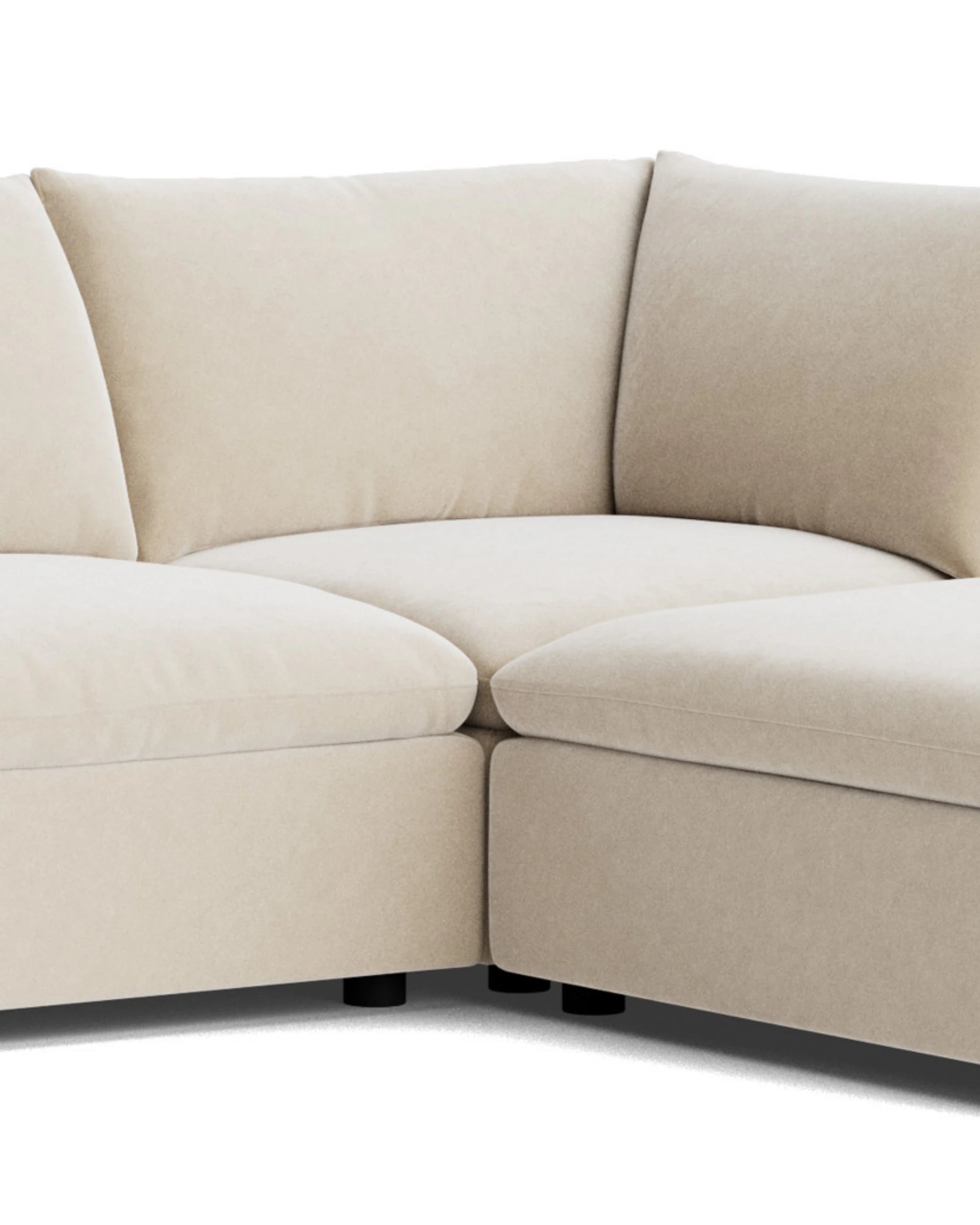 Melt 4 Seater Chaise Sofa - Eden Ecru