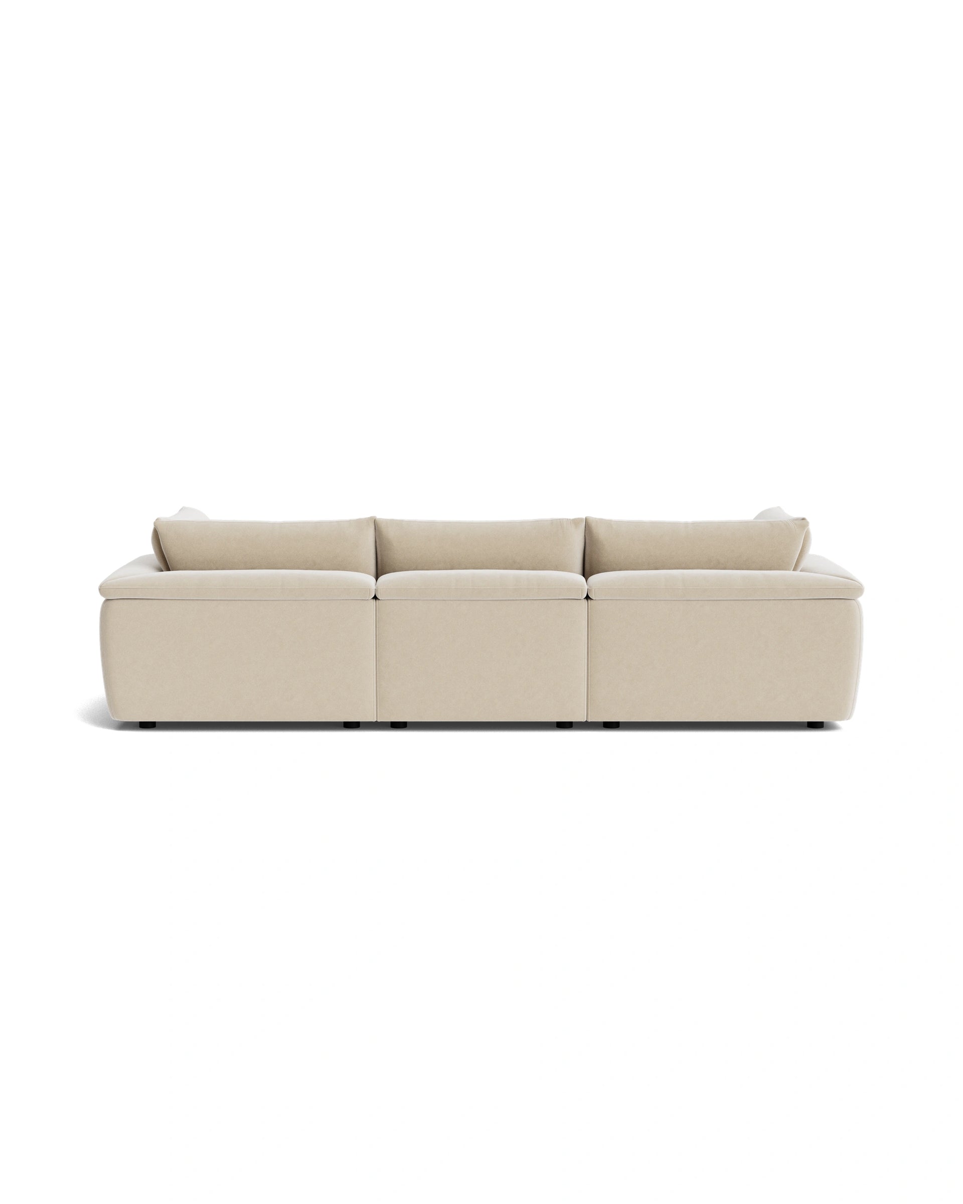 Melt 4 Seater Chaise Sofa - Eden Ecru