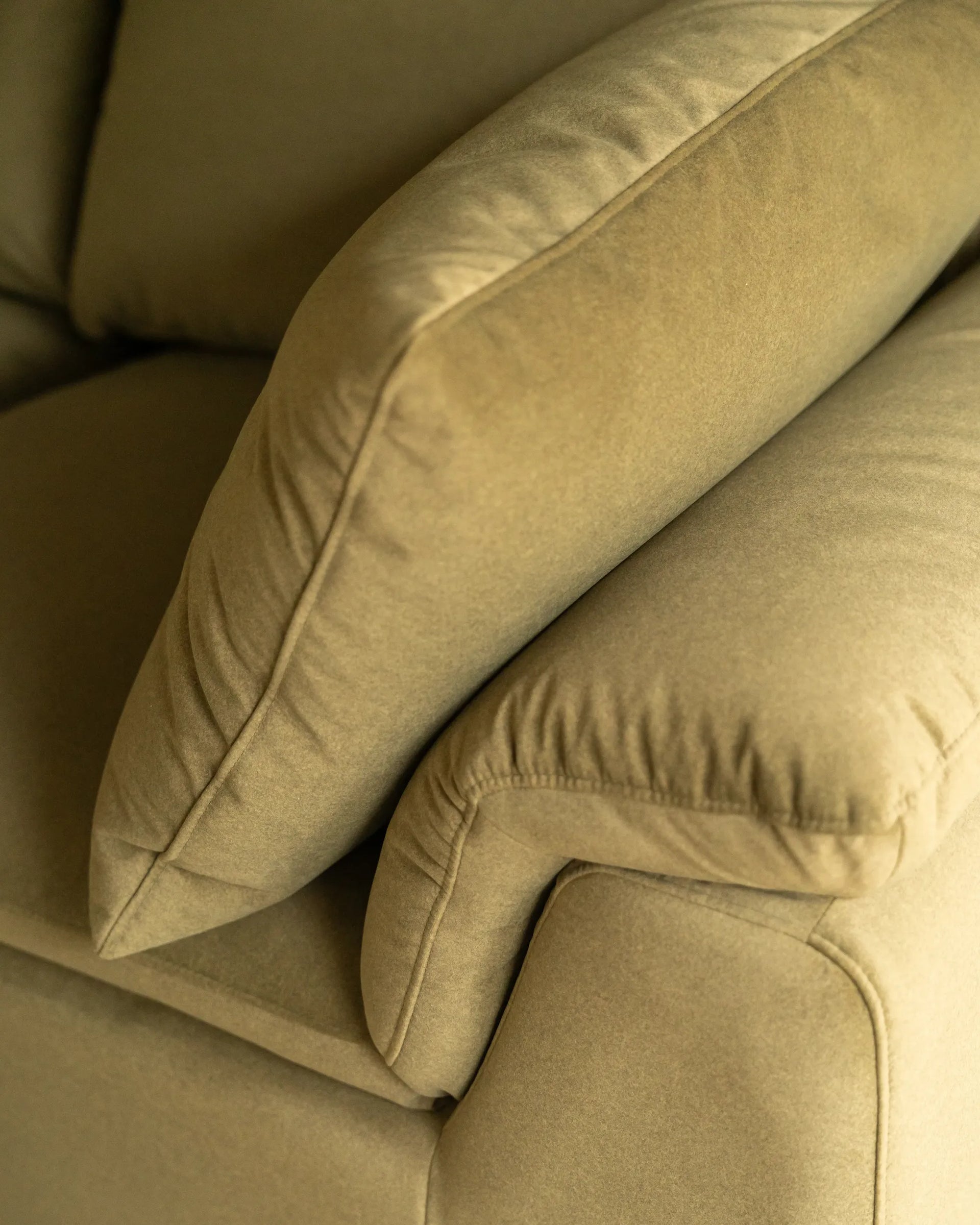 Melt 4 Seater Chaise Sofa - Eden Leaf