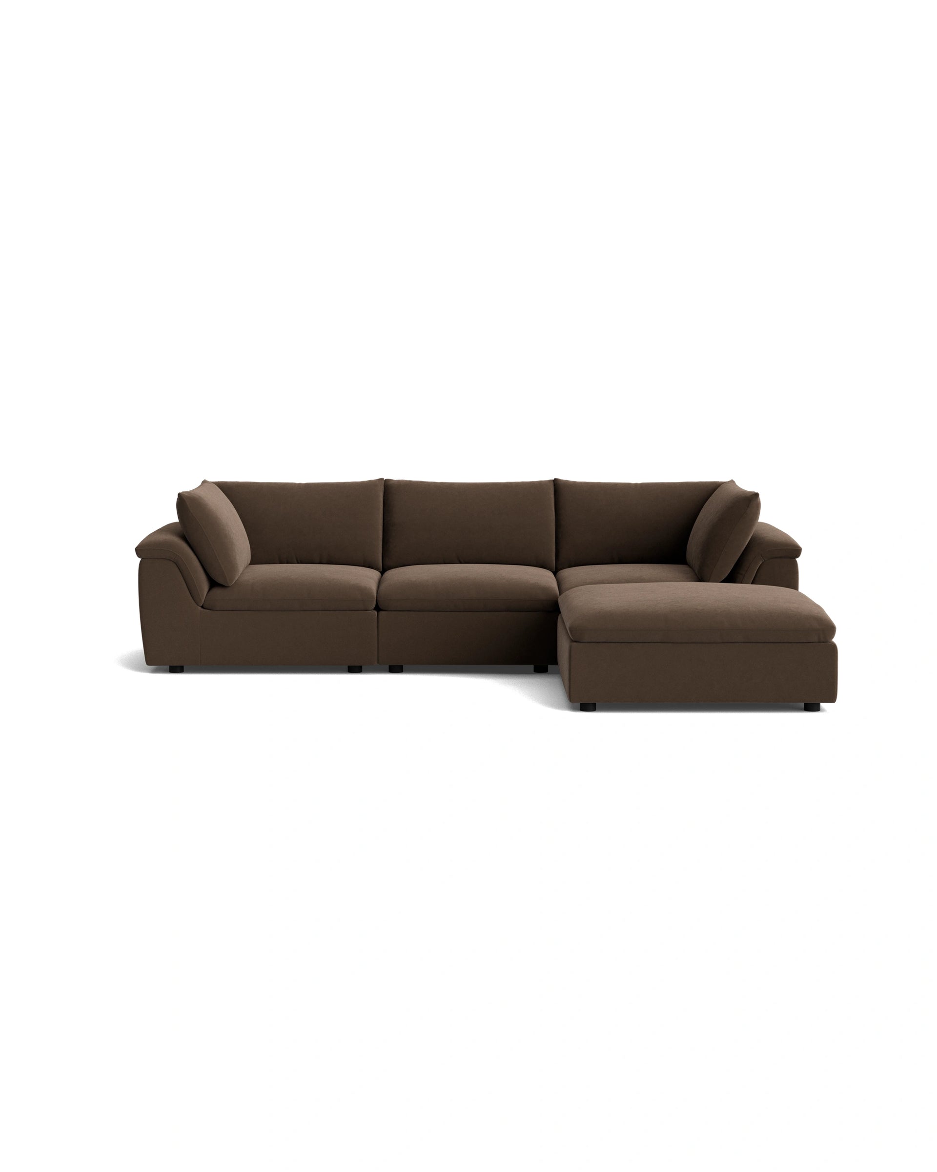 Melt 4 Seater Chaise Sofa - Eden Java