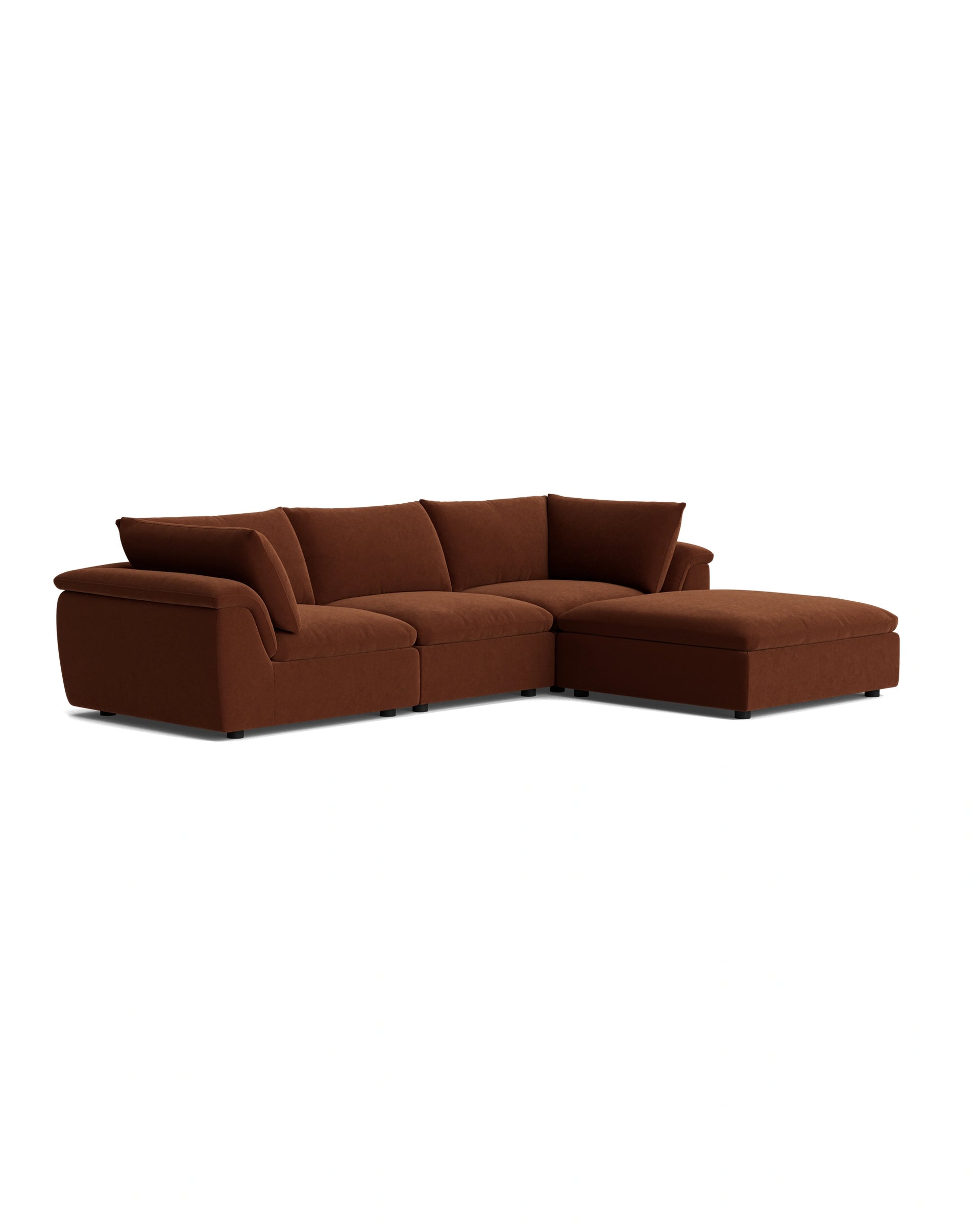 Melt 4 Seater Chaise Sofa - Eden Brick