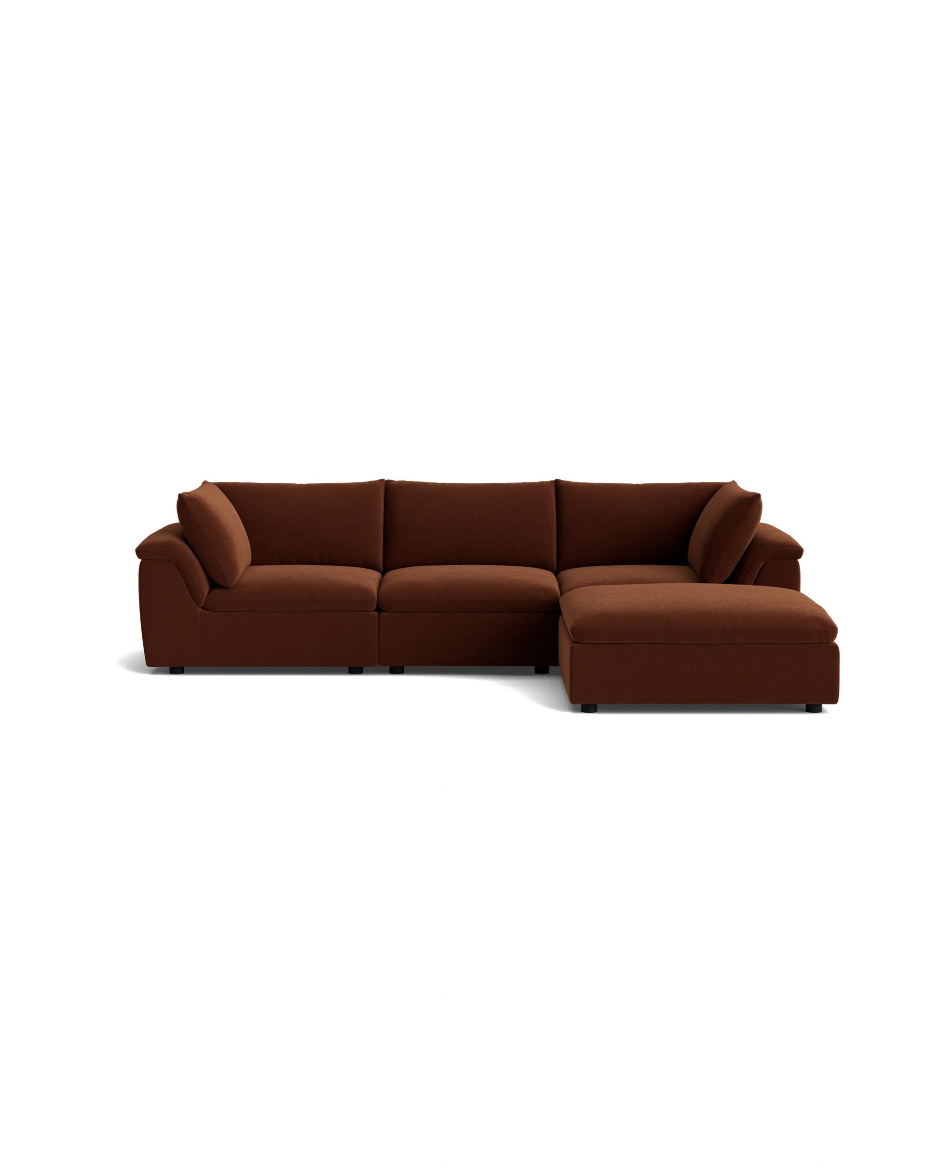Melt 4 Seater Chaise Sofa - Eden Brick