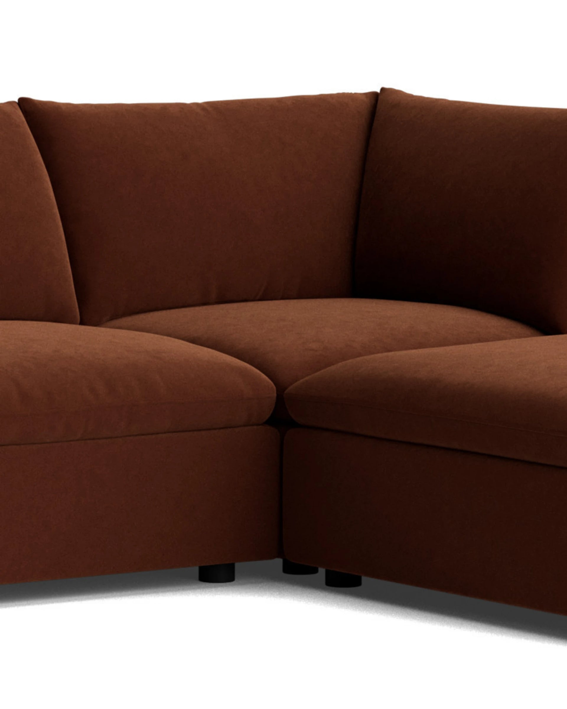 Melt 4 Seater Chaise Sofa - Eden Brick