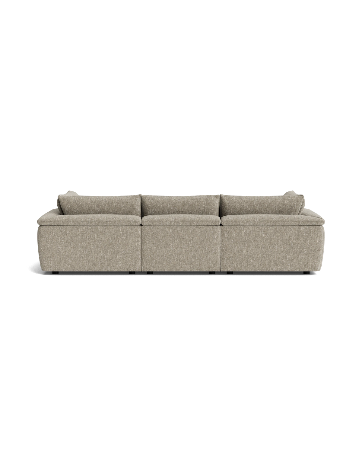 Melt 4 Seater Chaise Sofa - Fleck Smoke