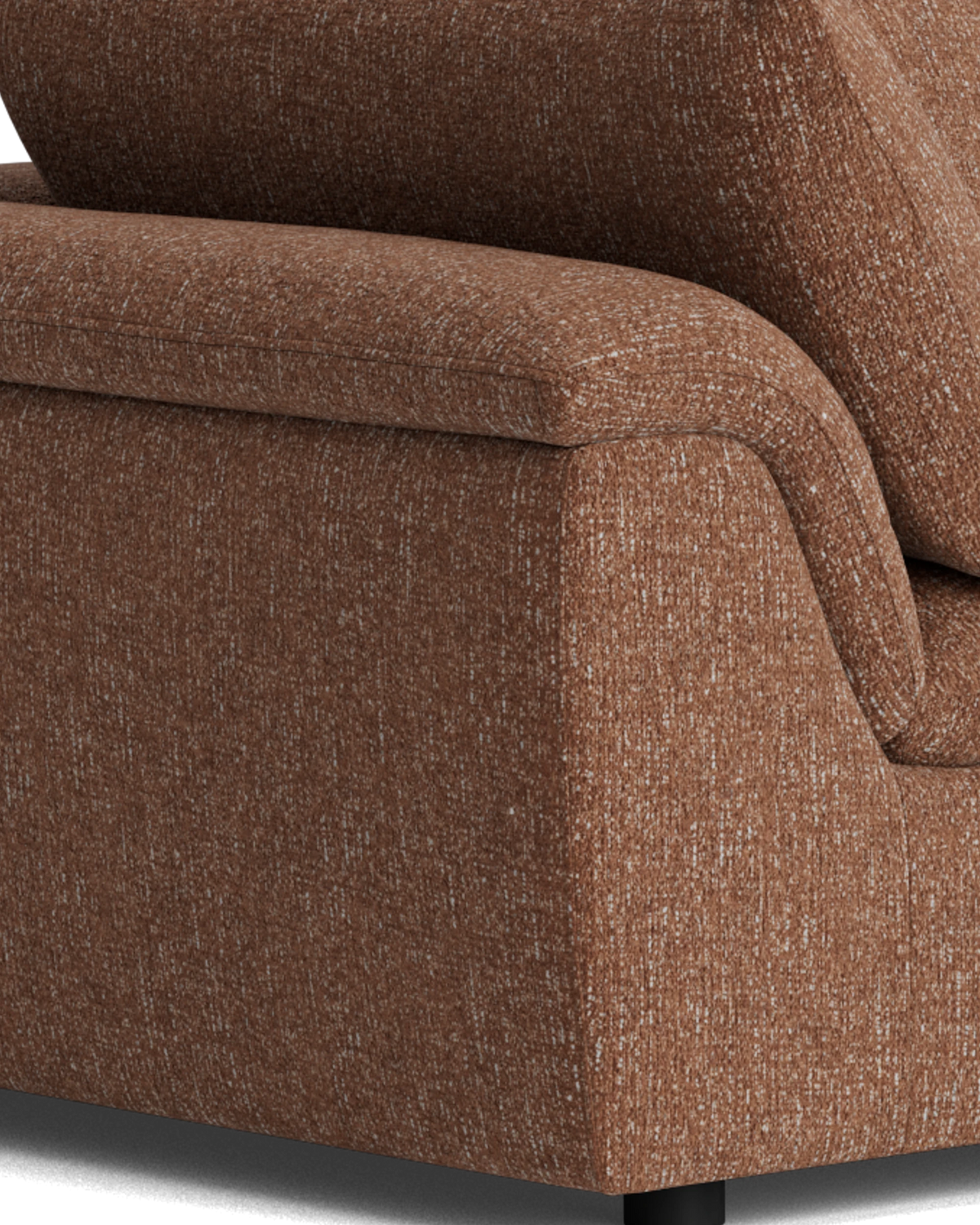 Melt 4 Seater Chaise Sofa - Fleck Rust