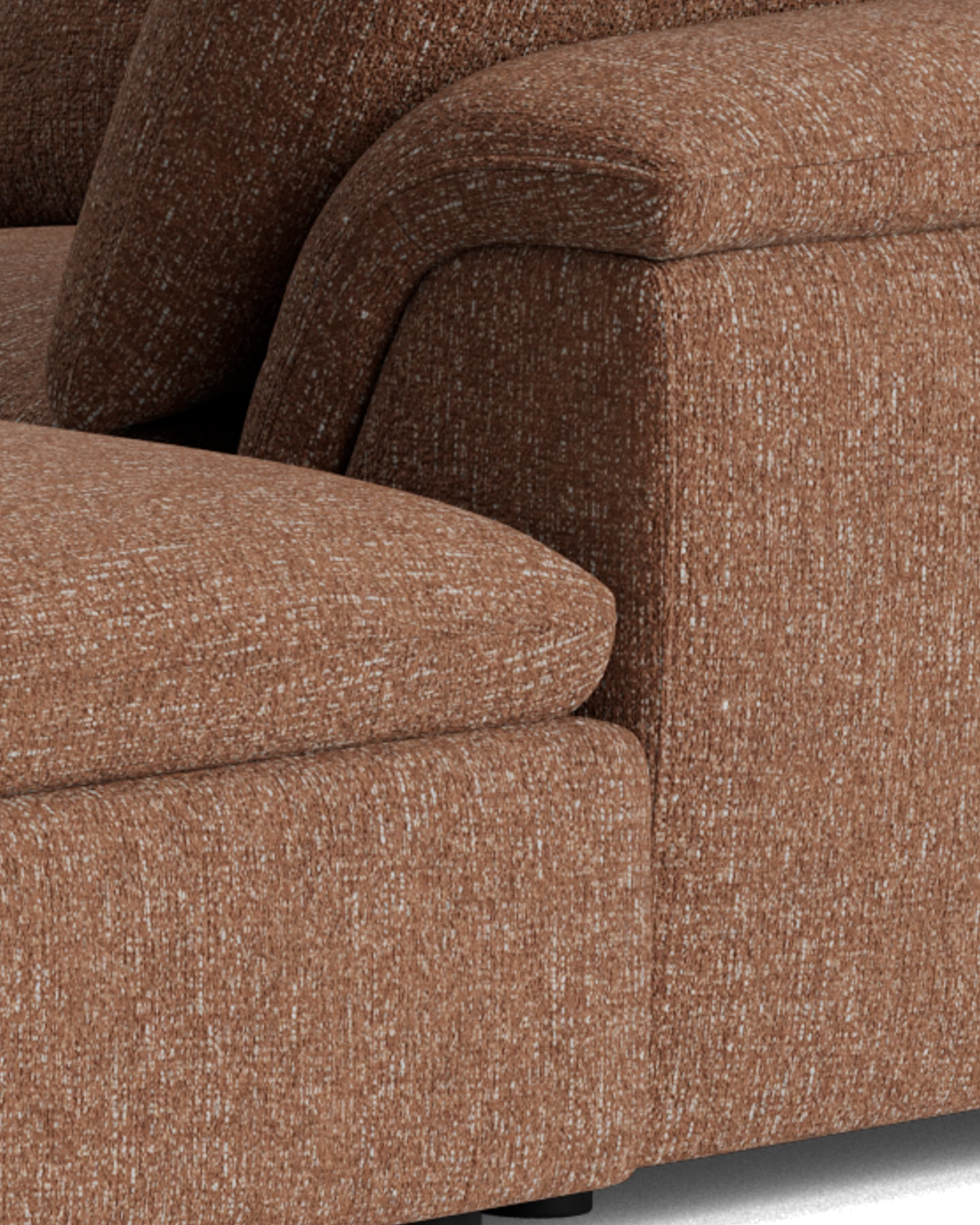 Melt 4 Seater Chaise Sofa - Fleck Rust